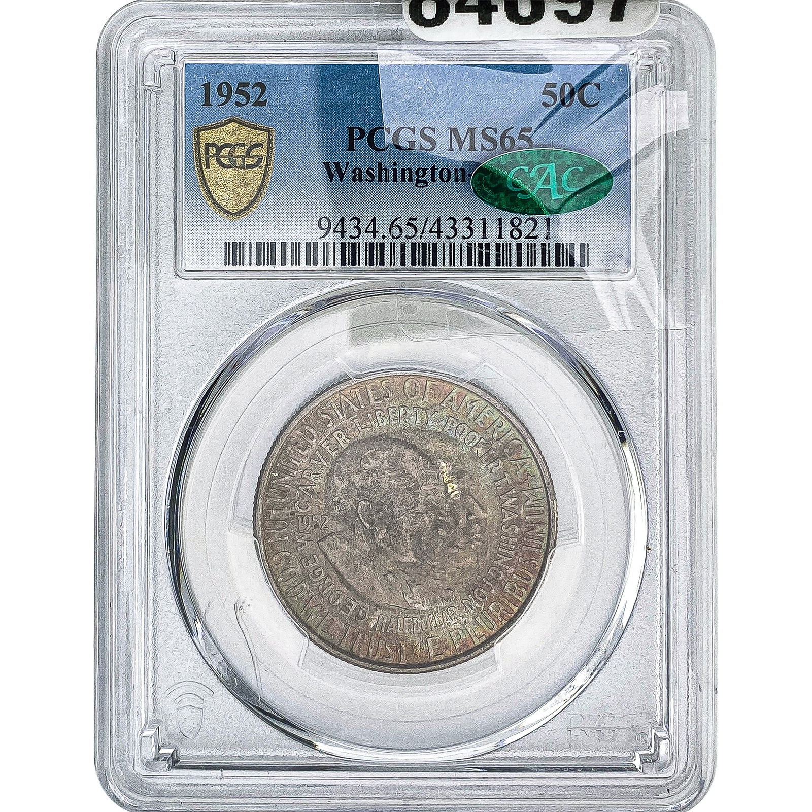 1952 CAC Washington Carver Half Dollar PCGS MS65: 1952 CAC Washington Carver Half Dollar PCGS MS65