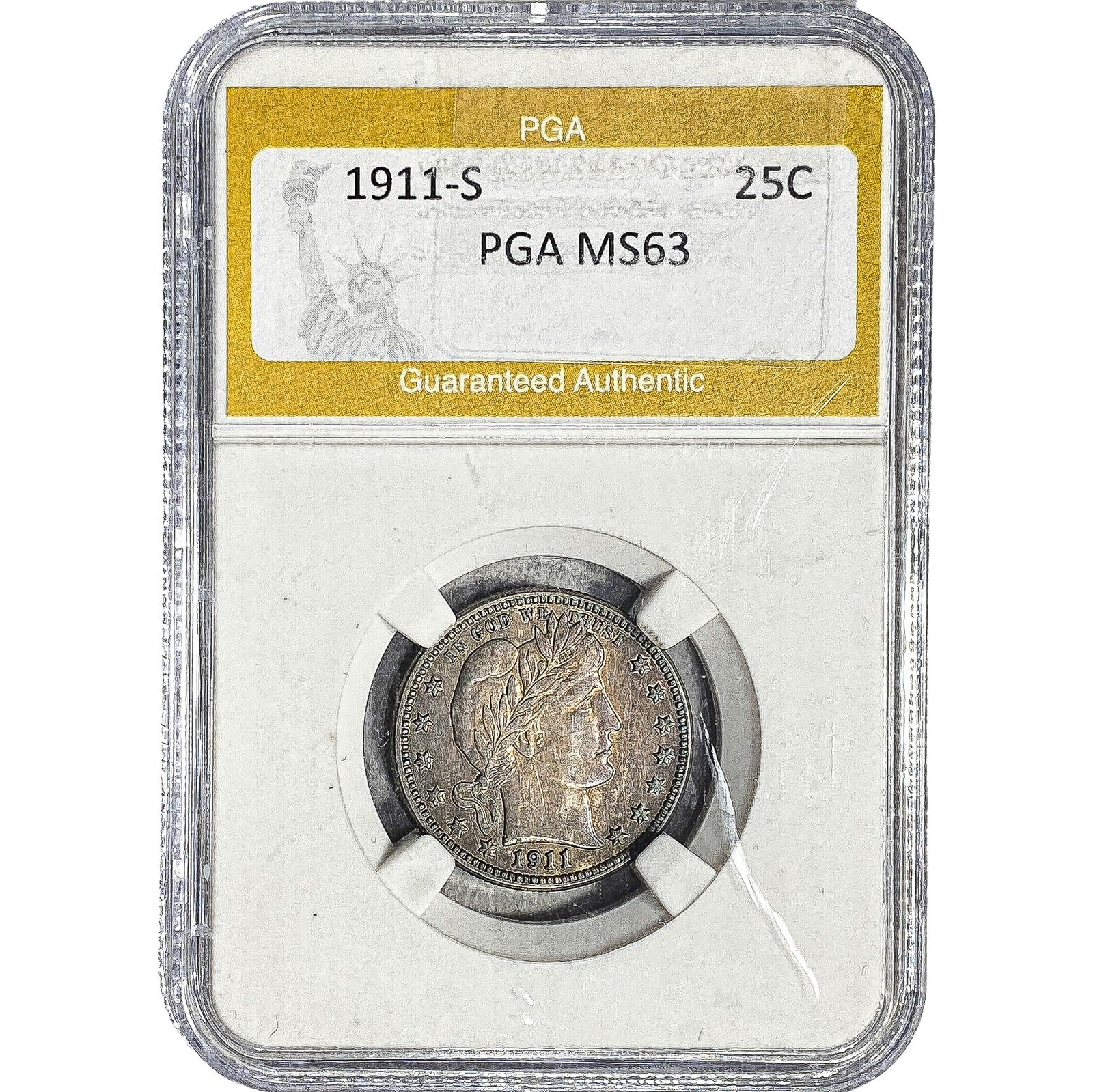 1911-S Barber Quarter PGA MS63 (1 of 2)