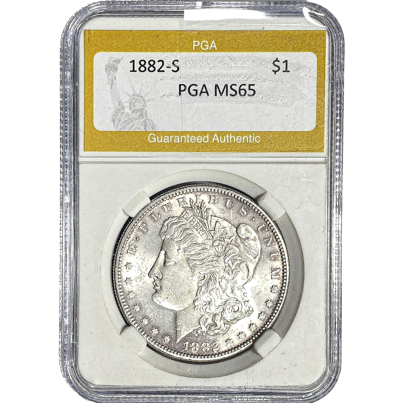 1882-S Morgan Silver Dollar PGA MS65 (1 of 2)