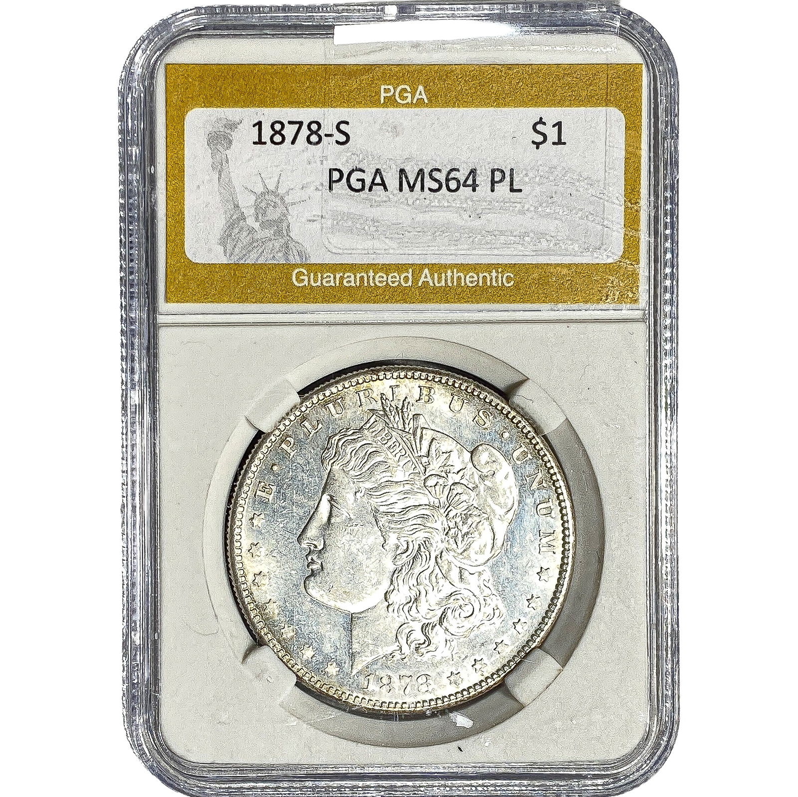 1878-S Morgan Silver Dollar PGA MS64 PL (1 of 2)