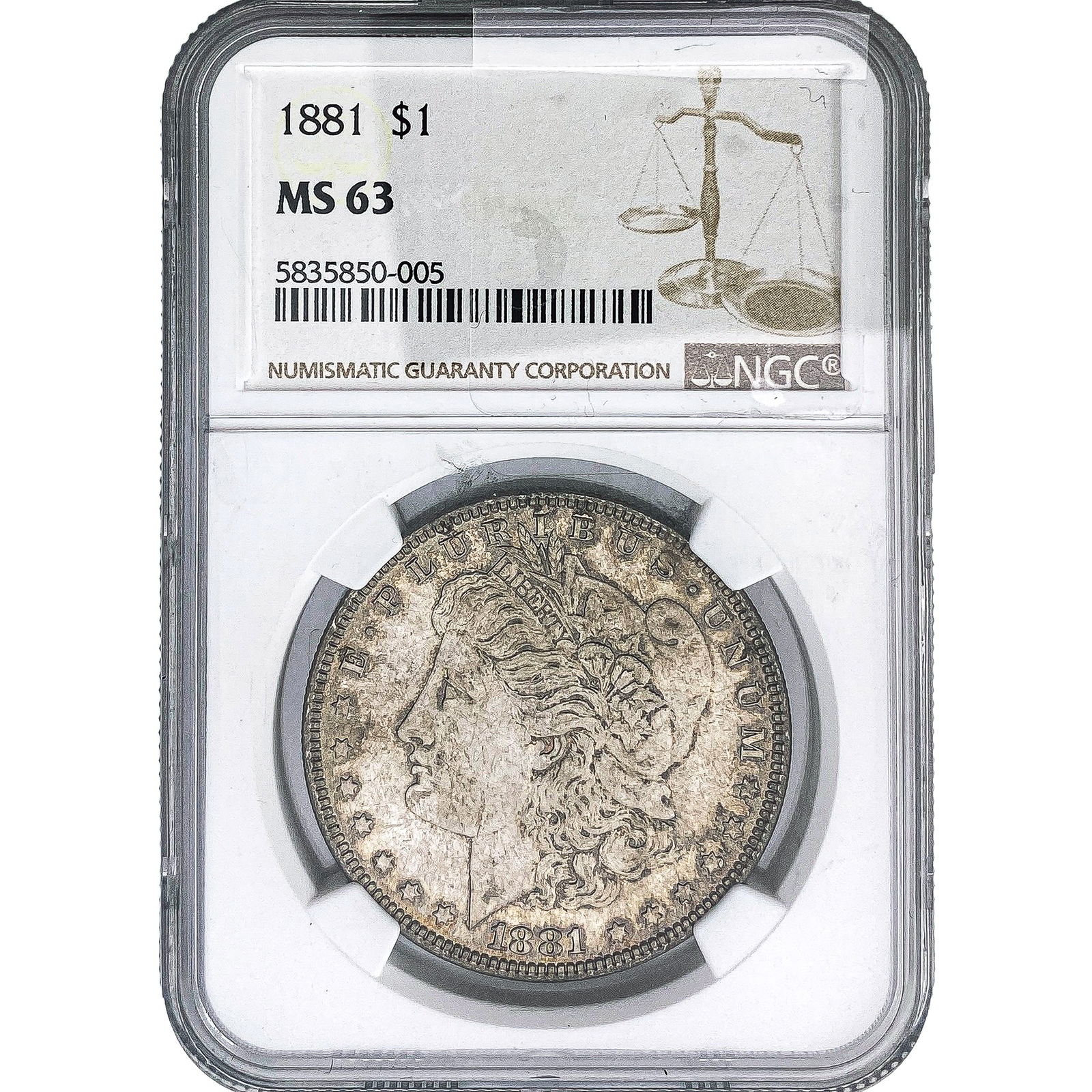 1881 Morgan Silver Dollar NGC MS63 (1 of 2)