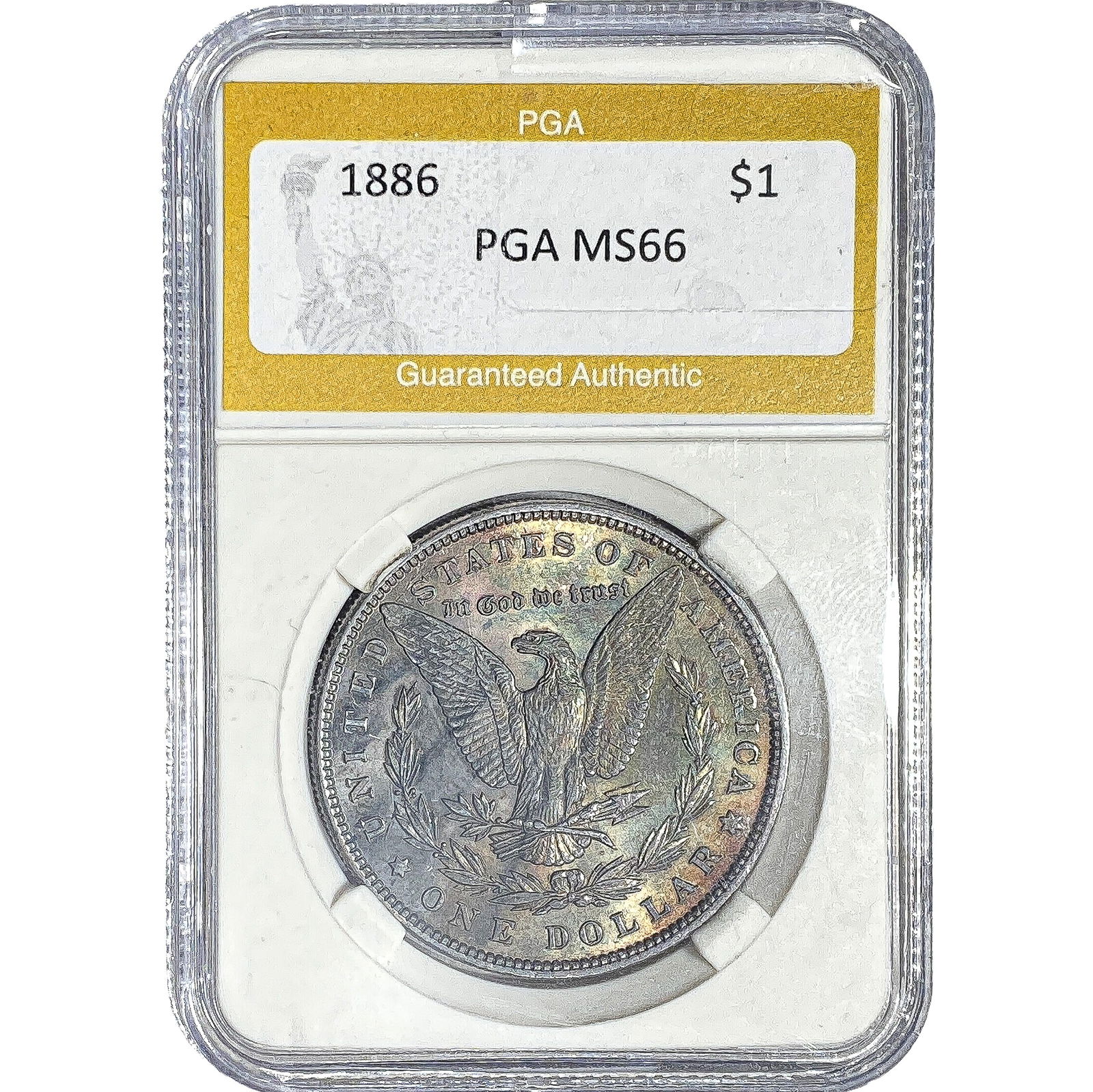 1886 Morgan Silver Dollar PGA MS66: 1886 Morgan Silver Dollar PGA MS66