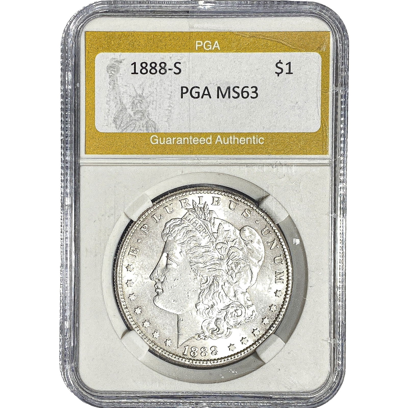 1888-S Morgan Silver Dollar PGA MS63 (1 of 2)