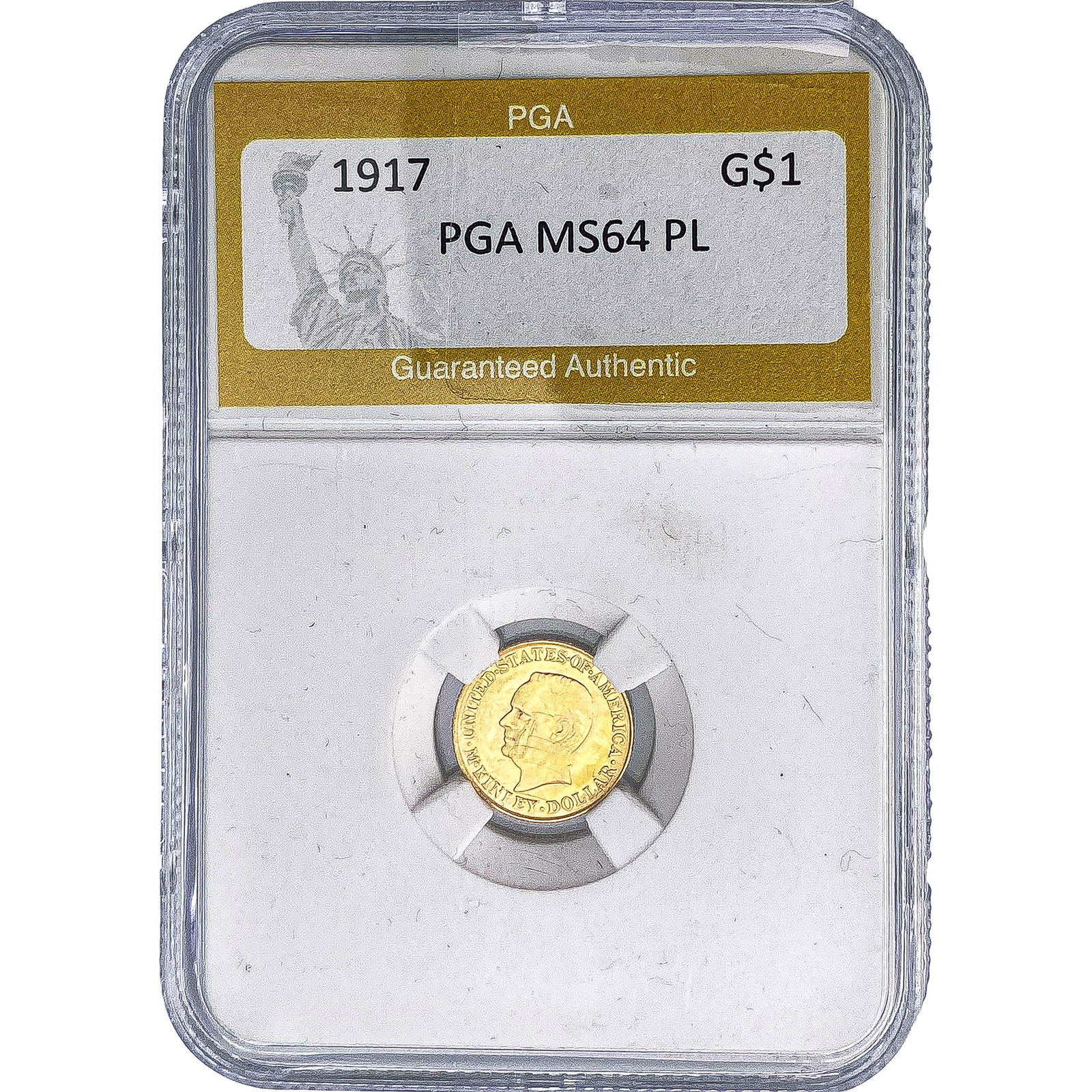 1917 McKinley Rare Gold Dollar PGA MS64 PL (1 of 2)
