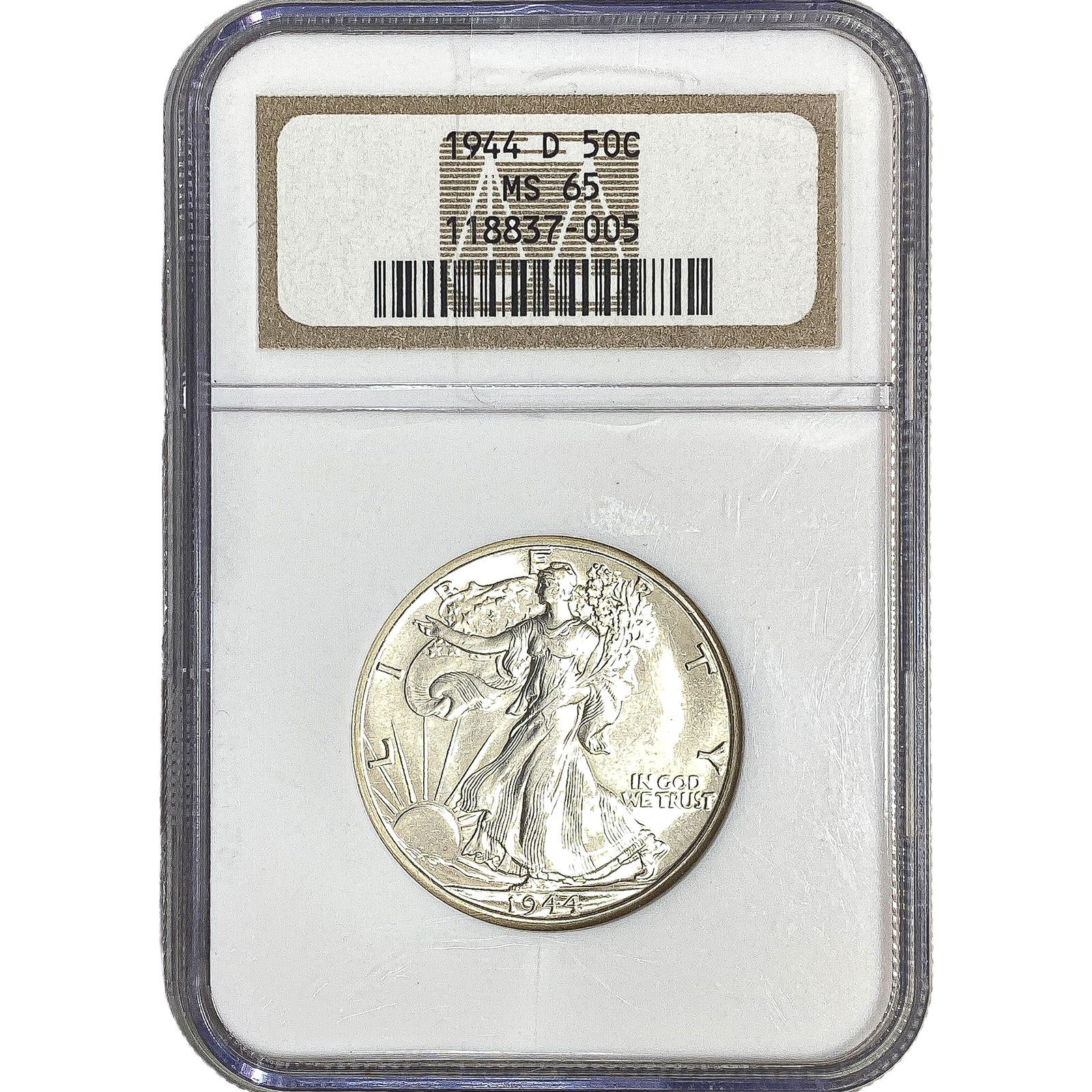 1944-D Walking Liberty Half Dollar NGC MS65 (1 of 2)