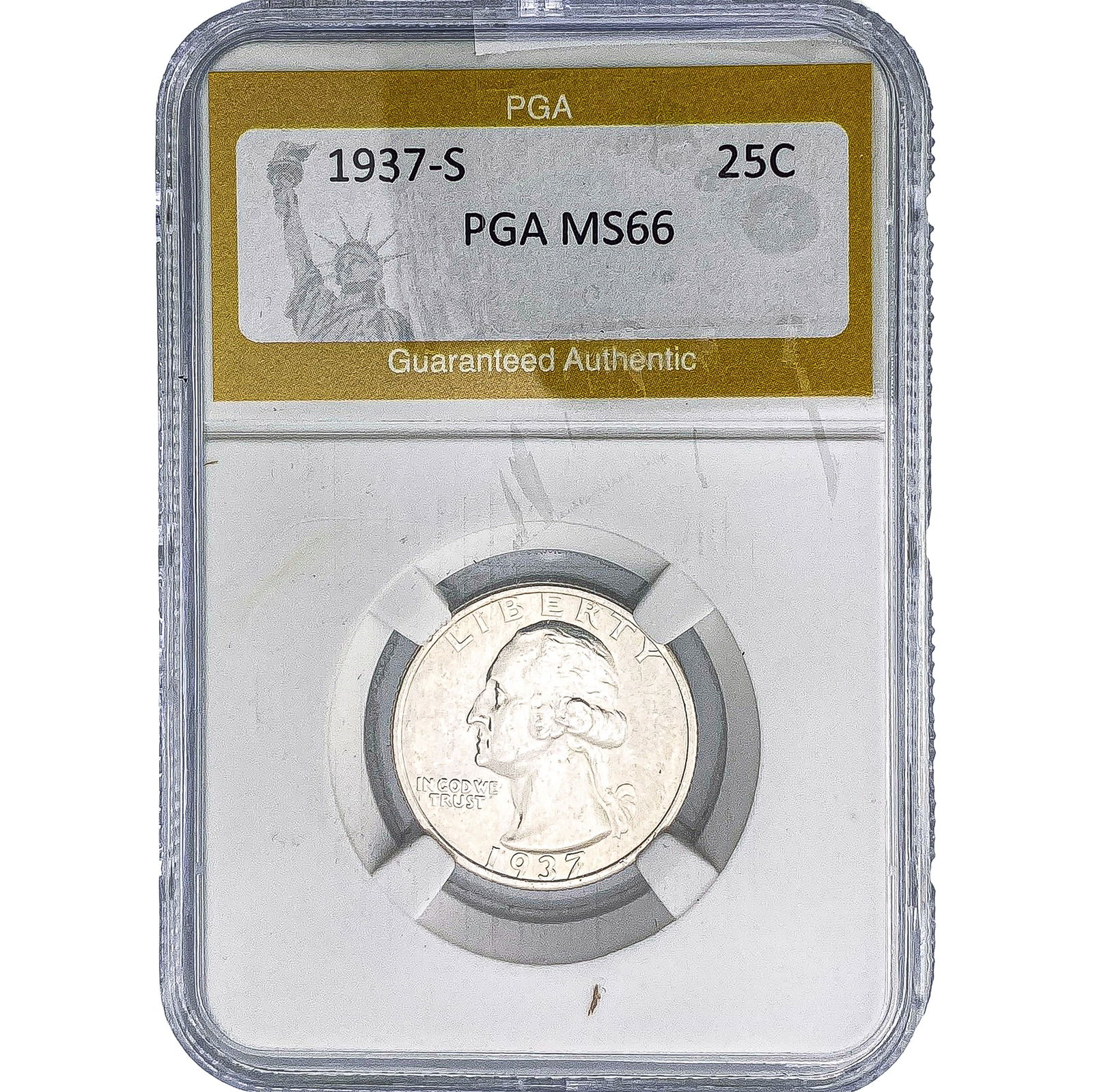 1937-S Washington Silver Quarter PGA MS66 (1 of 2)