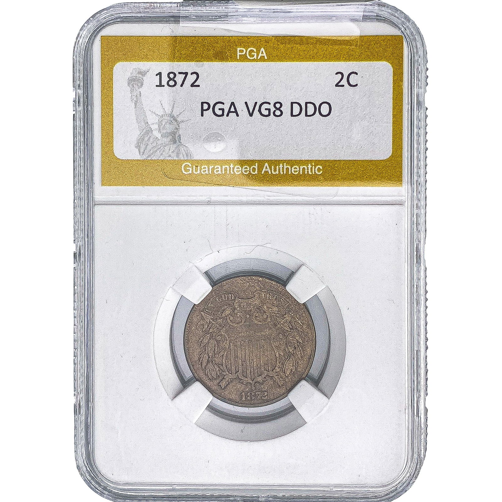 1872 Two Cent Piece PGA VG8 DDO: 1872 Two Cent Piece PGA VG8 DDO