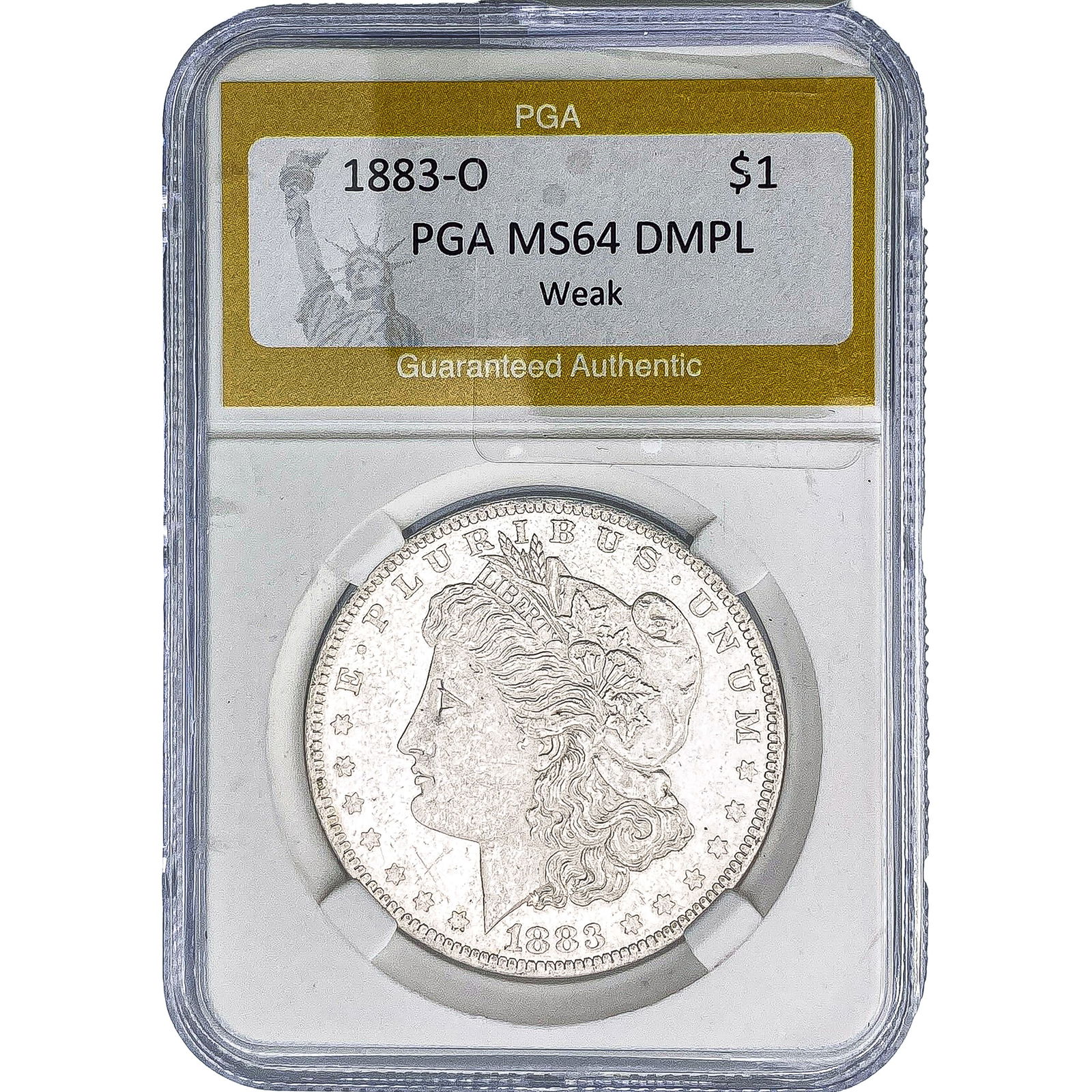 1883-O Morgan Silver Dollar PGA MS64 DMPL: 1883-O Morgan Silver Dollar PGA MS64 DMPL