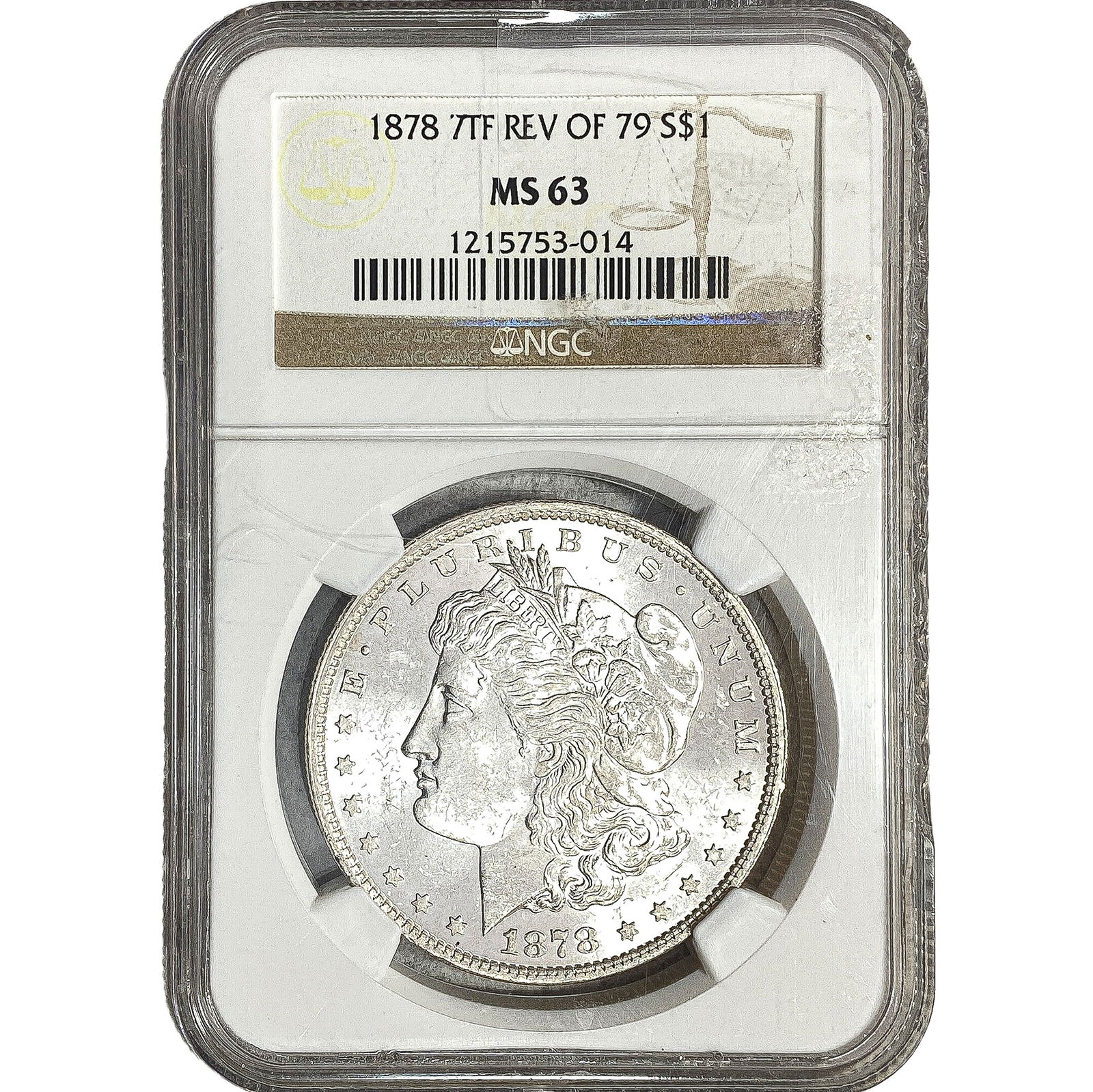 1878 Rev. 1879 Morgan Silver Dollar NGC MS63 (1 of 2)