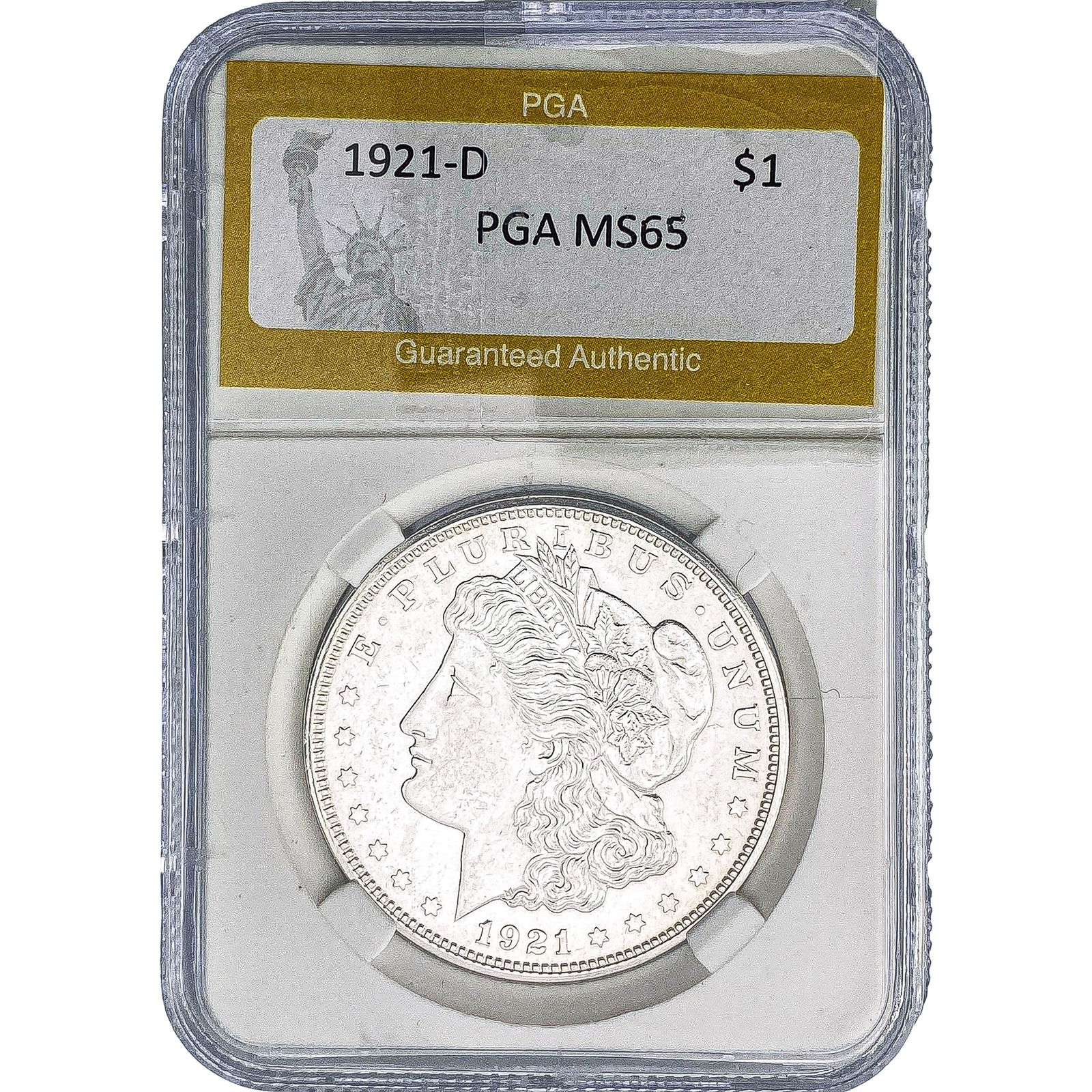 1921-D Morgan Silver Dollar PGA MS65 (1 of 2)
