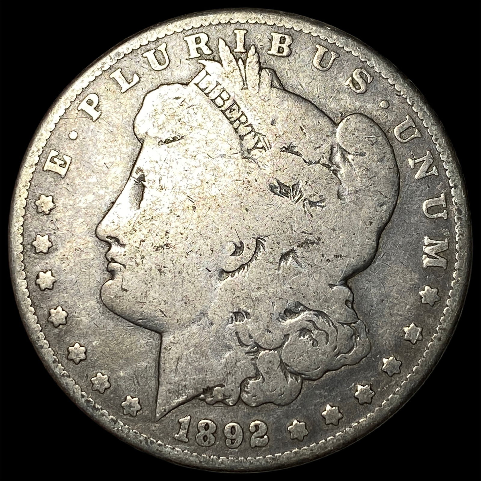 1892-S Silver Morgan Dollar NICELY CIRCULATED: 1892-S Silver Morgan Dollar NICELY CIRCULATED