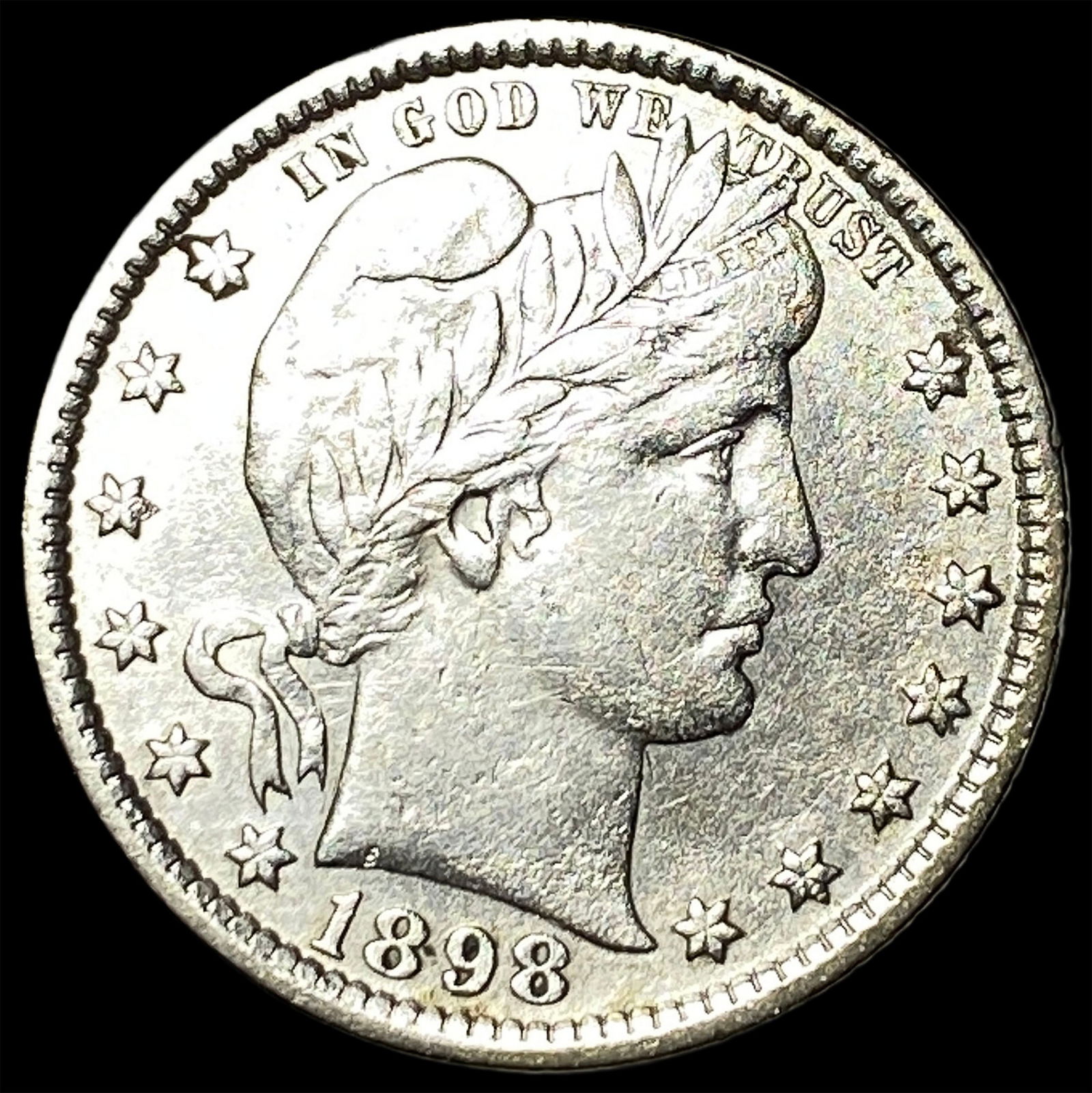 1898 Silver Barber Quarter NEARLY UNCIRCULATED (1 of 2)