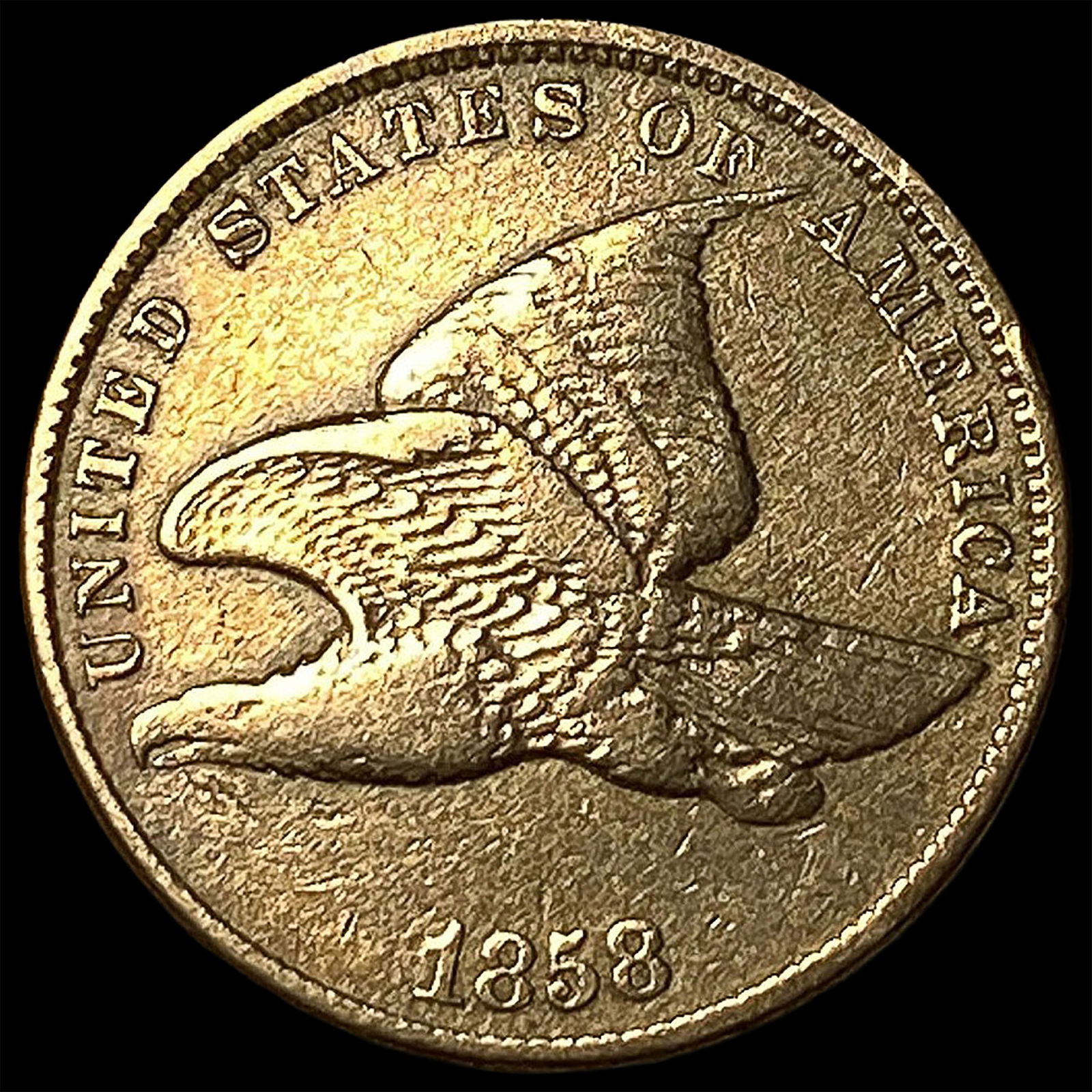 1858 Copper-Nickel Flying Eagle Cent LIGHTLY CIRCULATED (1 of 2)
