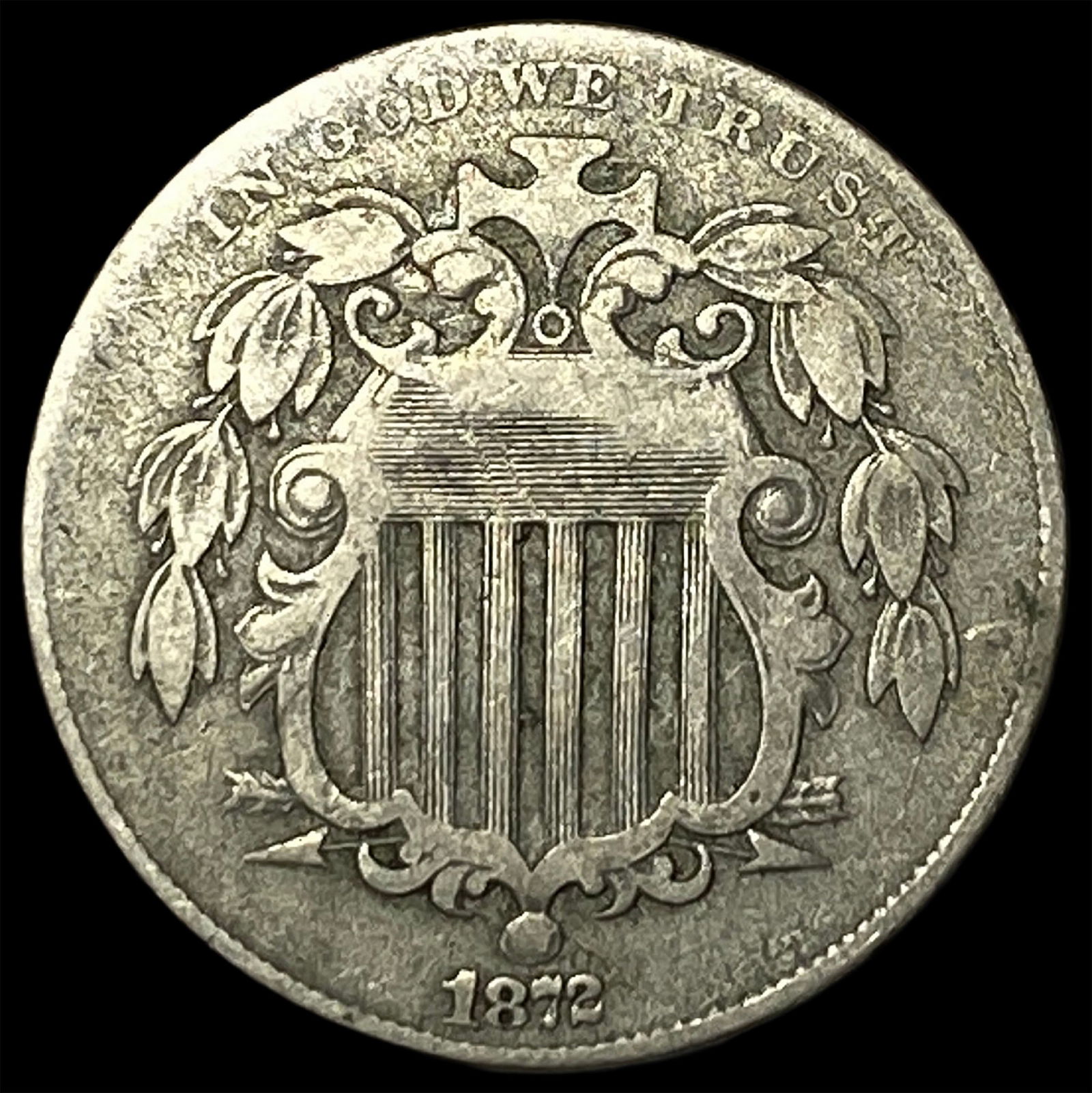 1872 Shield Nickel LIGHTLY CIRCULATED (1 of 2)