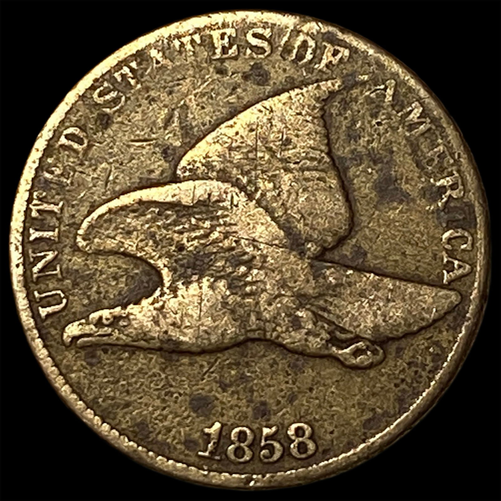 1858 Copper-Nickel Flying Eagle Cent HIGH GRADE: 1858 Copper-Nickel Flying Eagle Cent HIGH GRADE