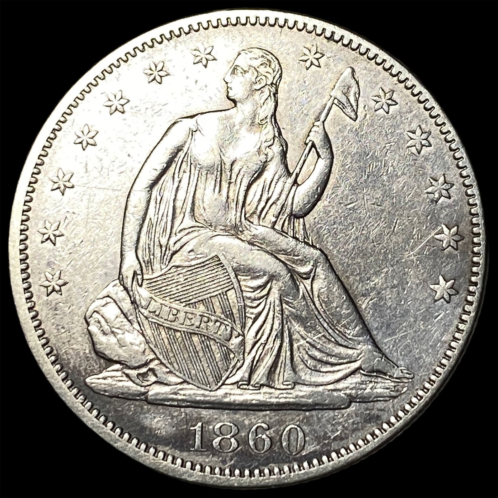 1860 Seated Liberty Half Dollar CLOSELY UNCIRCULATED (1 of 2)