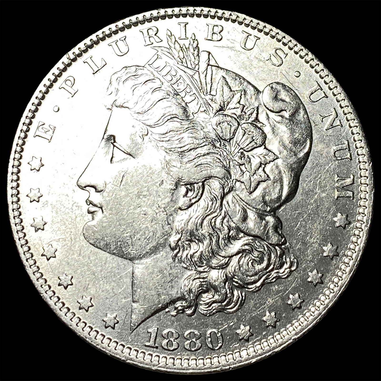 1880-S Silver Morgan Dollar CLOSELY UNCIRCULATED (1 of 2)