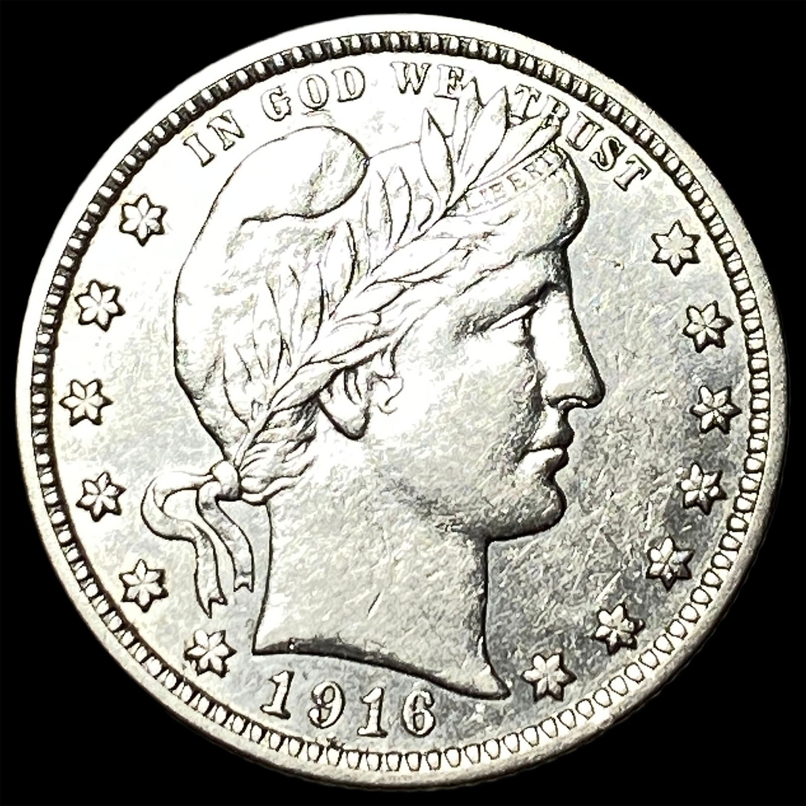 1916 Barber Silver Quarter CLOSELY UNCIRCULATED (1 of 2)