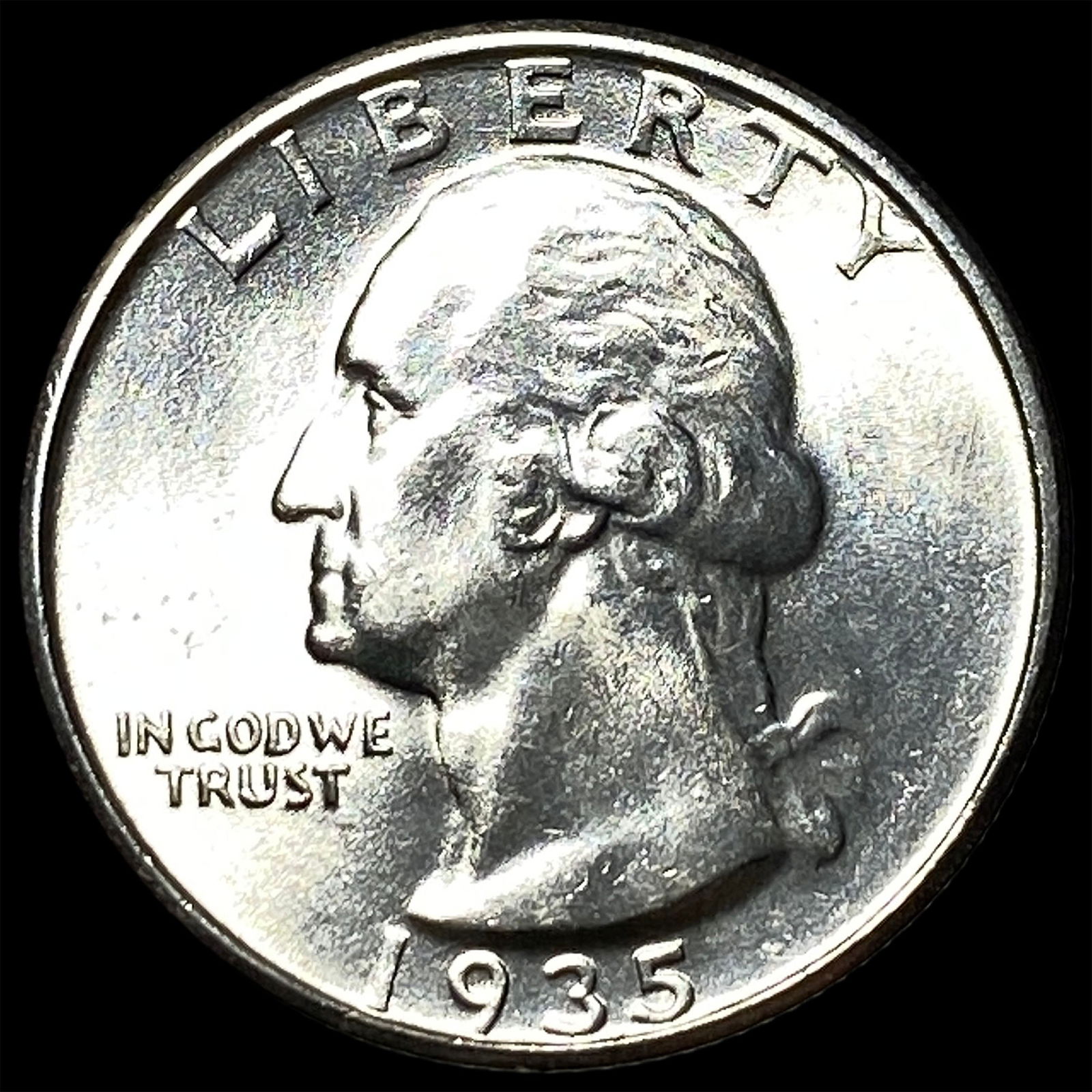 1935 Silver Washington Quarter CHOICE BU (1 of 2)