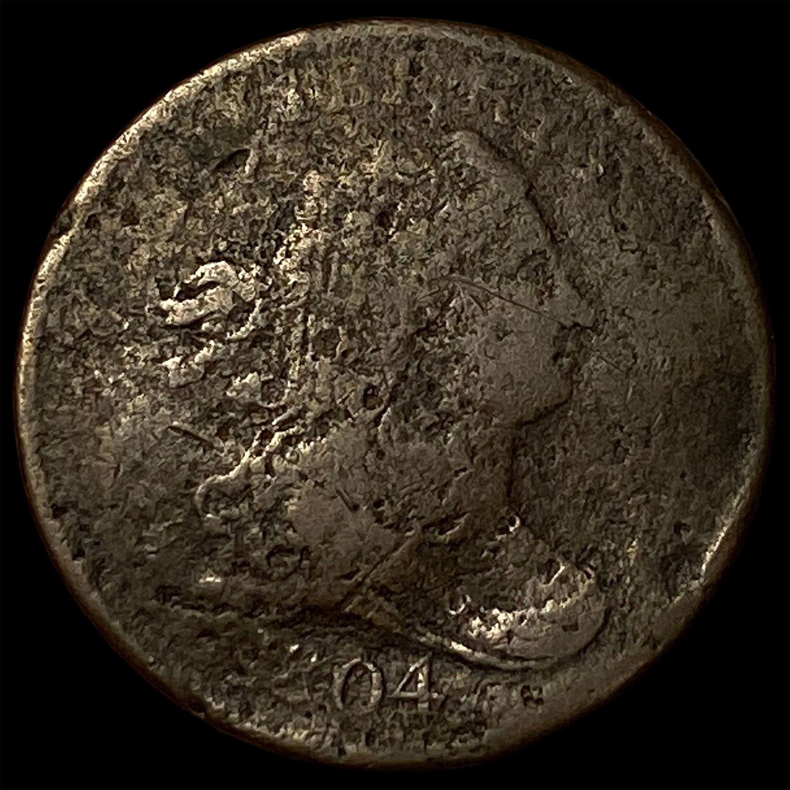 1804 Draped Bust Half Cent NICELY CIRCULATED: 1804 Draped Bust Half Cent NICELY CIRCULATED