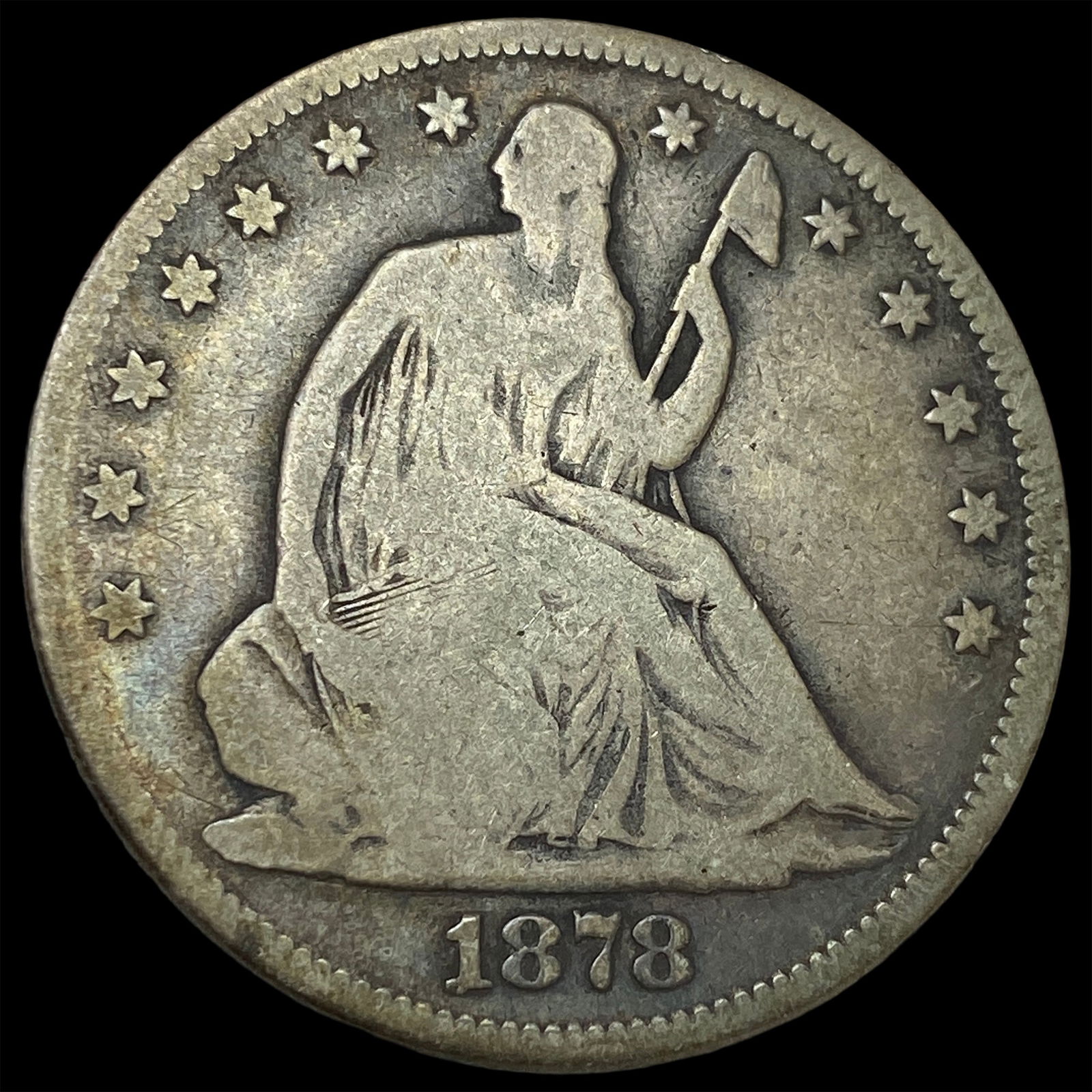 1878 Seated Liberty Half Dollar NICELY CIRCULATED: 1878 Seated Liberty Half Dollar NICELY CIRCULATED
