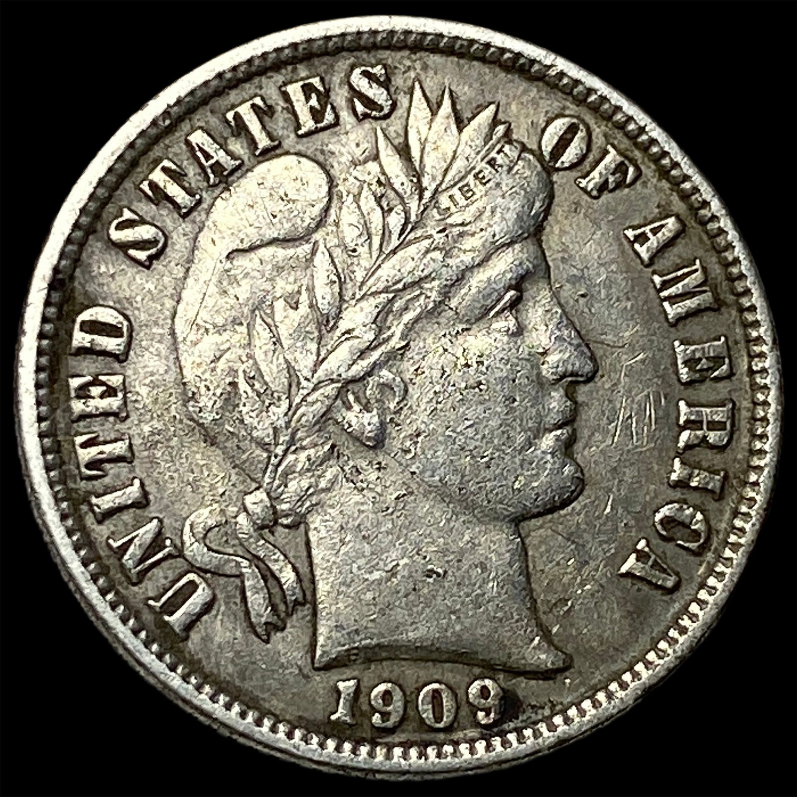 1909-O Silver Barber Dime CLOSELY UNCIRCULATED (1 of 2)