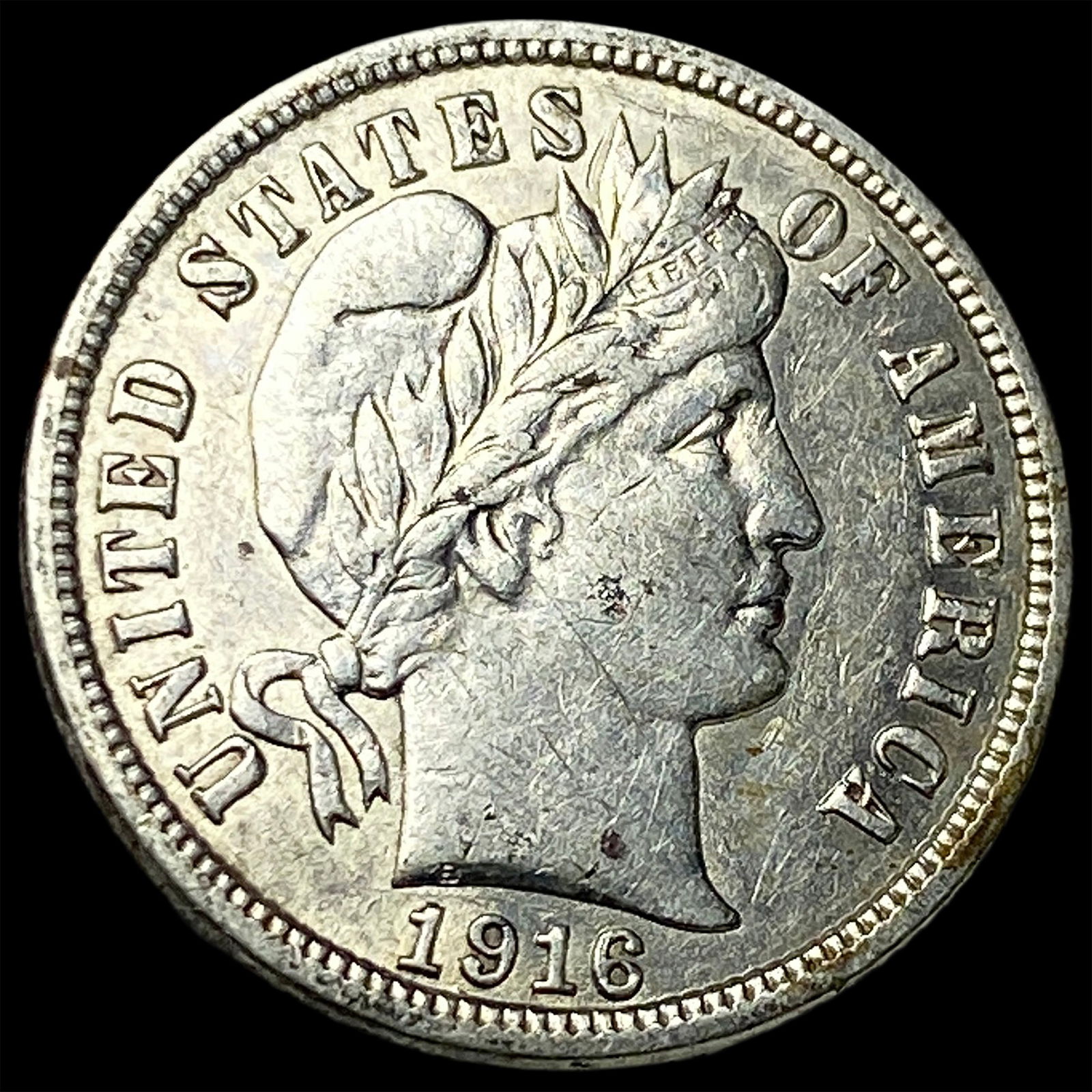 1916 Silver Barber Dime CLOSELY UNCIRCULATED (1 of 2)