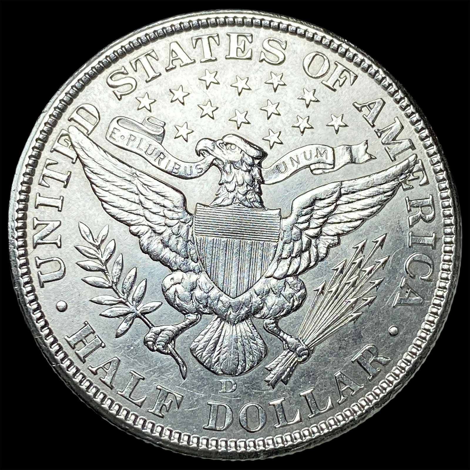 1908-D Silver Barber Half Dollar CLOSELY UNCIRCULATED - 2