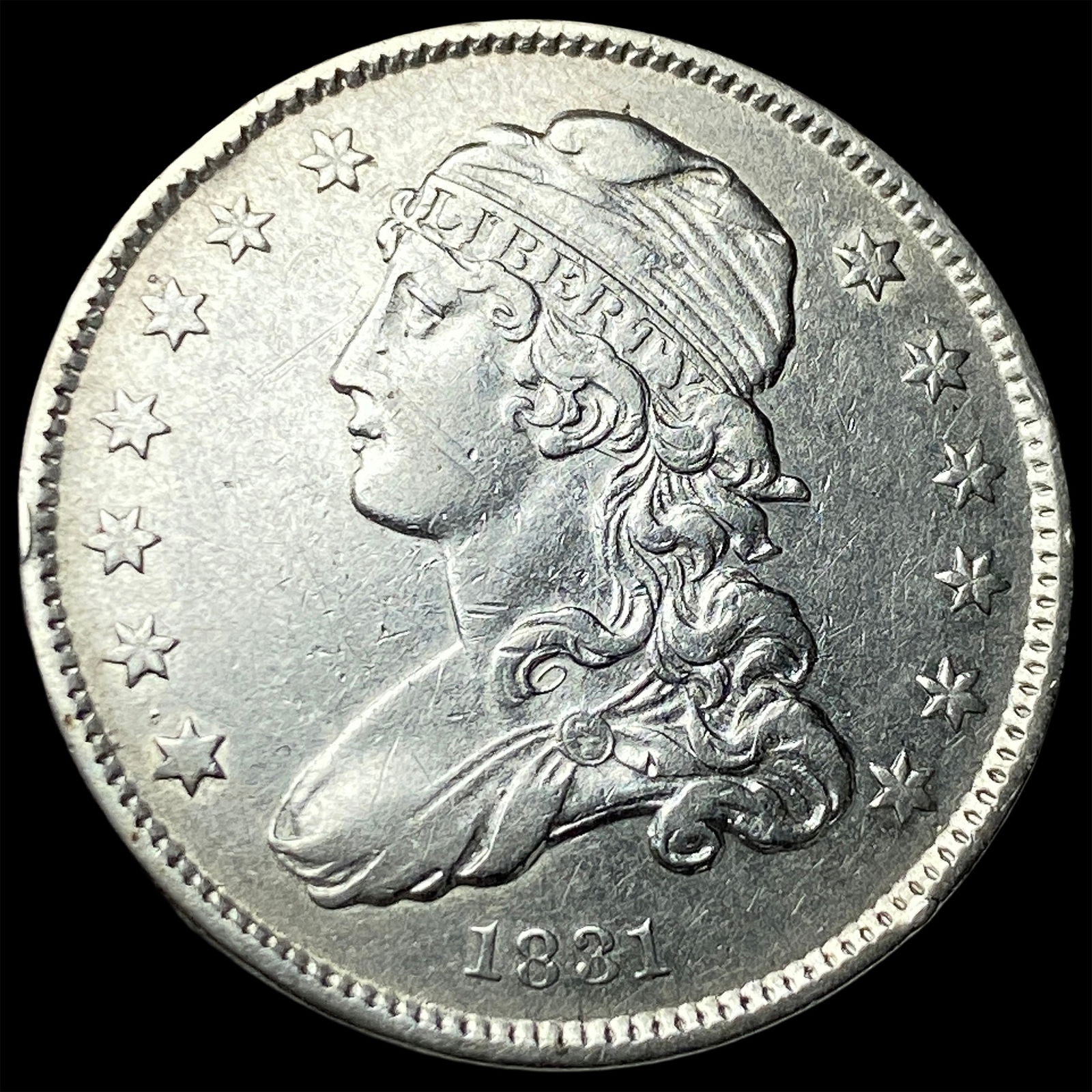 1831 Capped Bust Silver Quarter CLOSELY UNCIRCULATED: 1831 Capped Bust Silver Quarter CLOSELY UNCIRCULATED