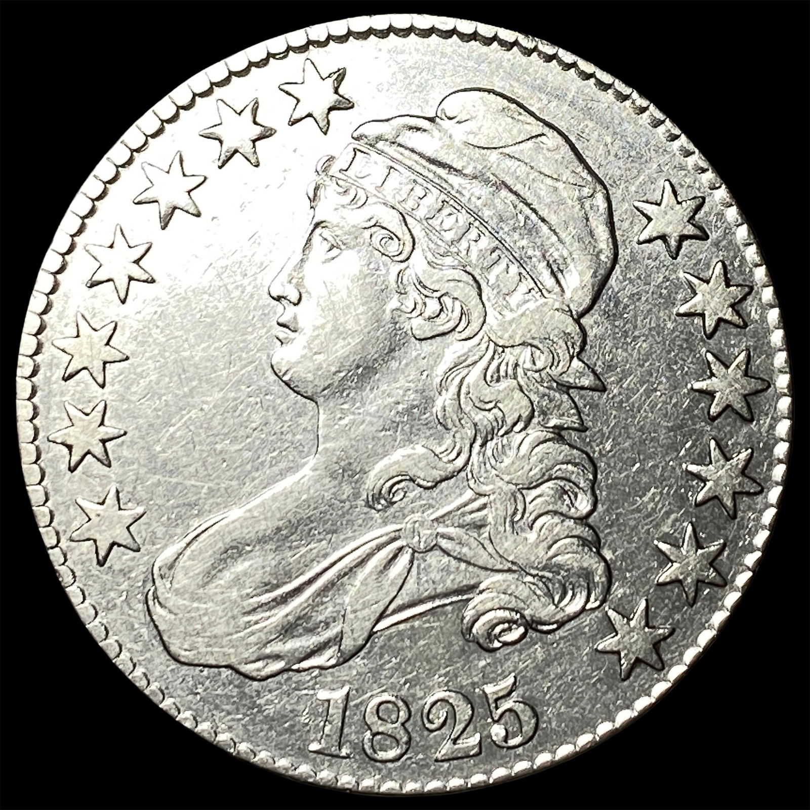 1825 Capped Bust Half Dollar NEARLY UNCIRCULATED (1 of 2)