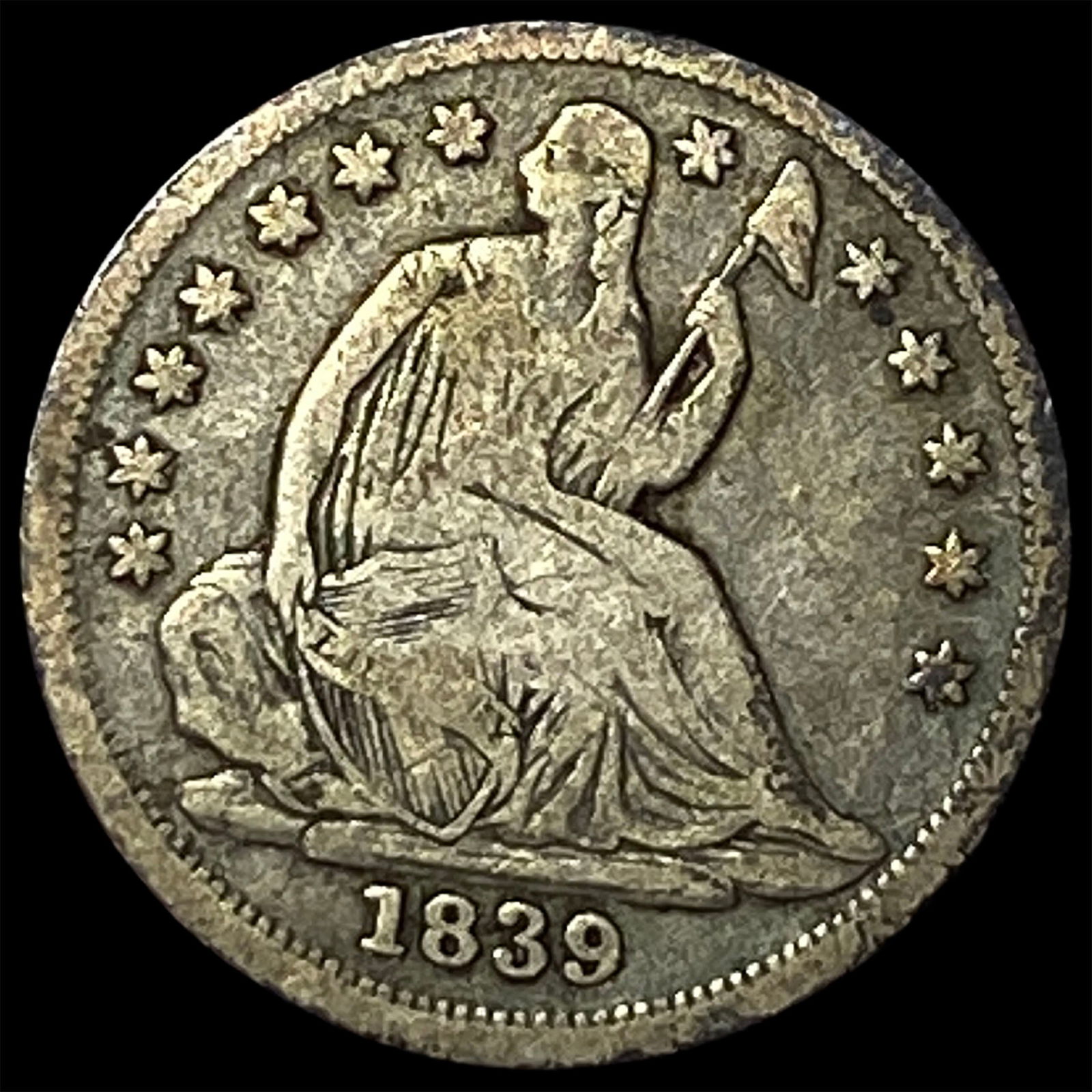 1839 Silver Half Dime LIGHTLY CIRCULATED (1 of 2)