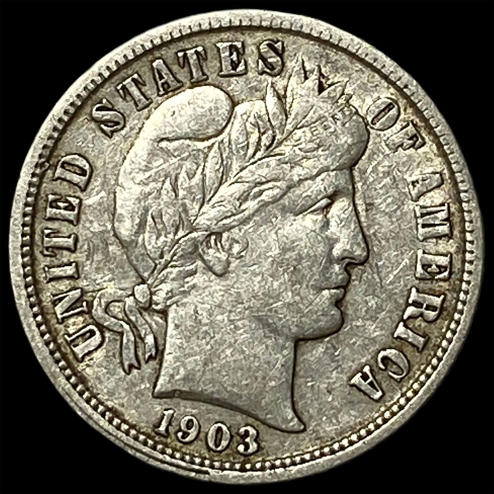 1903 Barber Dime NEARLY UNCIRCULATED (1 of 2)
