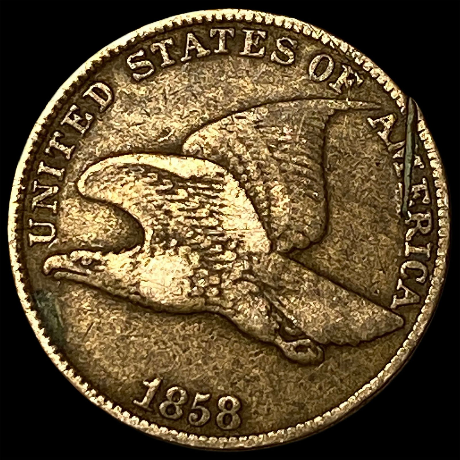 1858 Copper-Nickel Flying Eagle Cent HIGH GRADE (1 of 2)