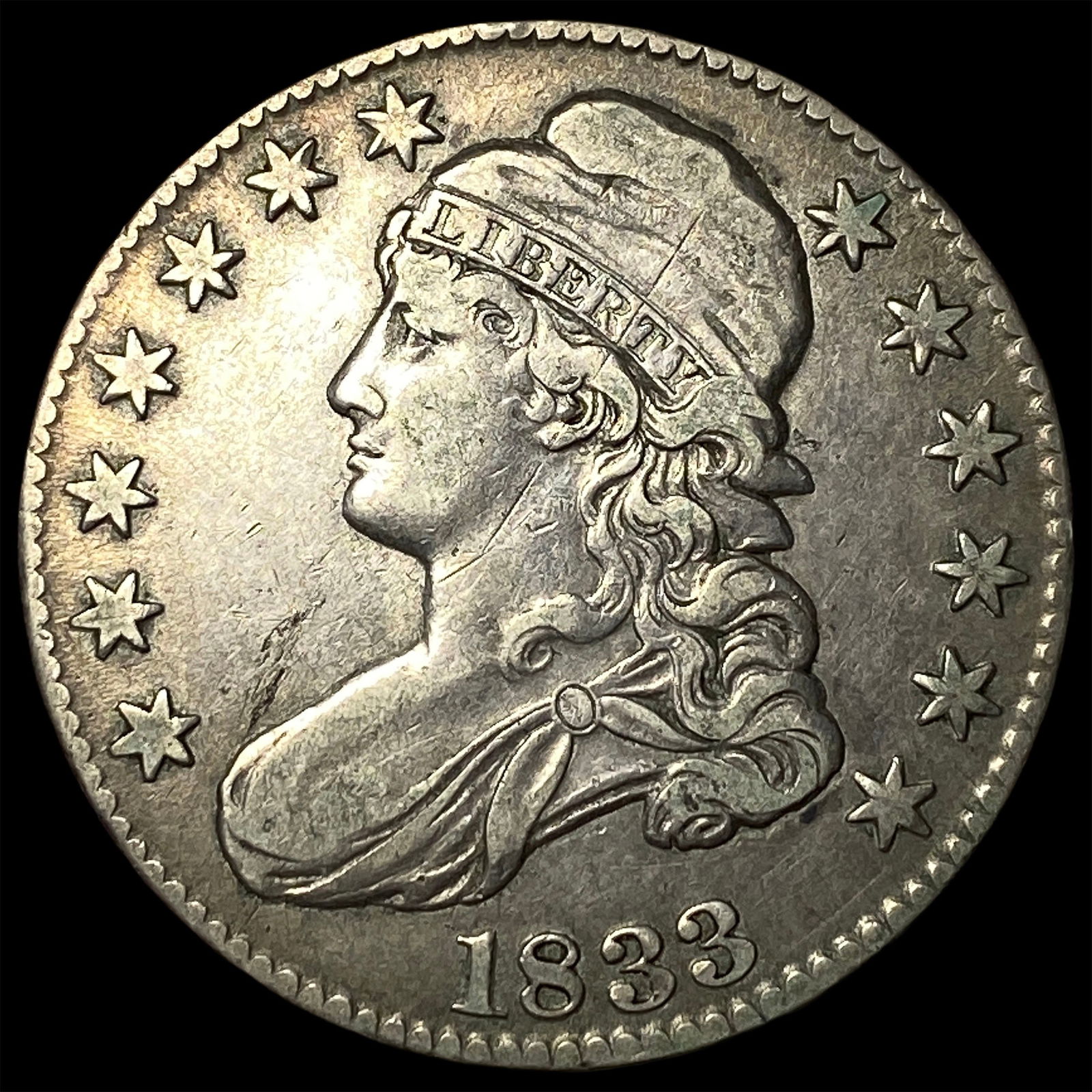 1833 Capped Bust Half Dollar NEARLY UNCIRCULATED (1 of 2)