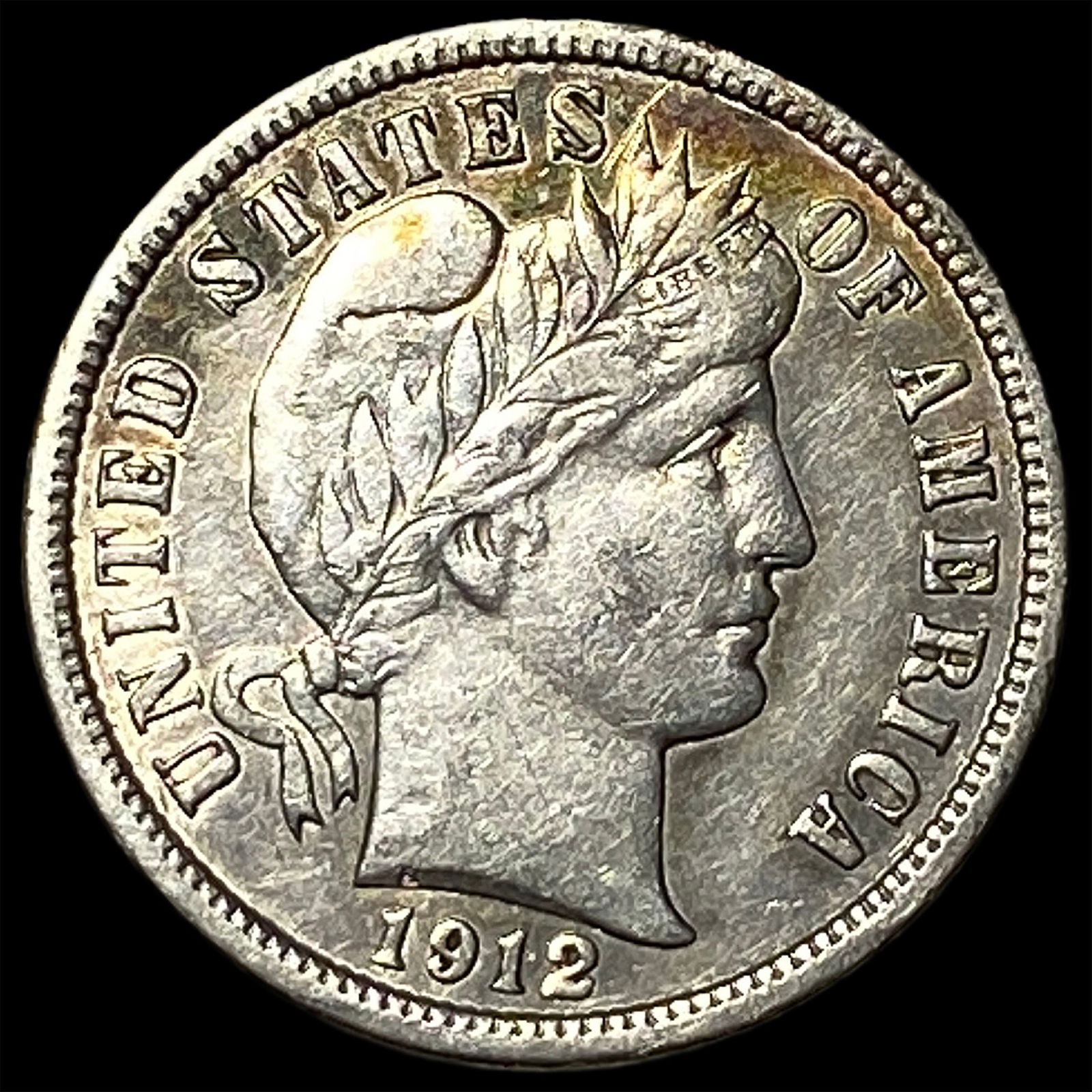 1912-D Silver Barber Dime NEARLY UNCIRCULATED (1 of 2)
