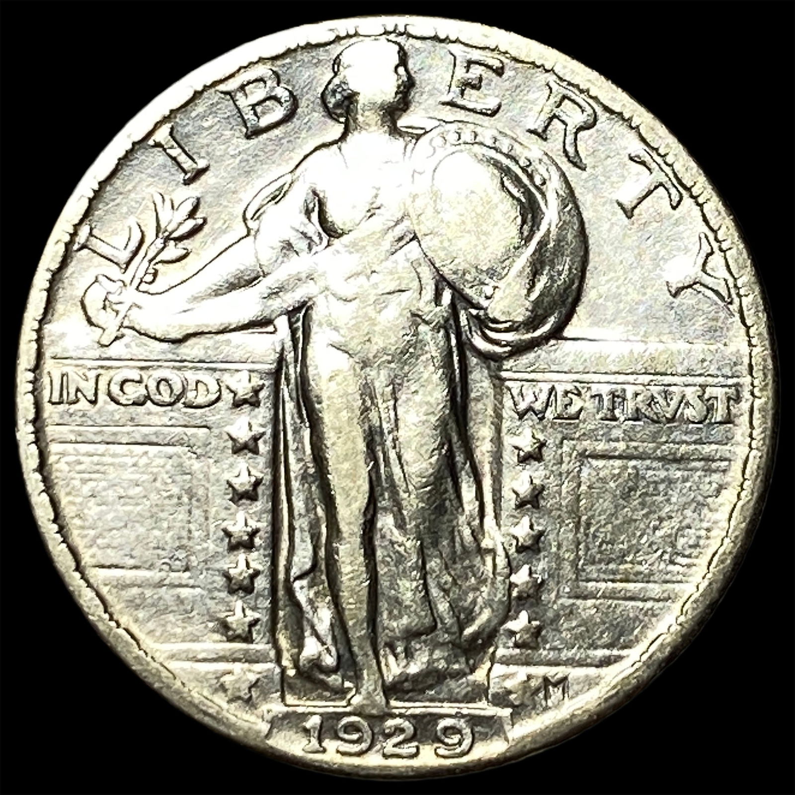 1929 Standing Liberty Silver Quarter NEARLY UNCIRCULATED: 1929 Standing Liberty Silver Quarter NEARLY UNCIRCULATED