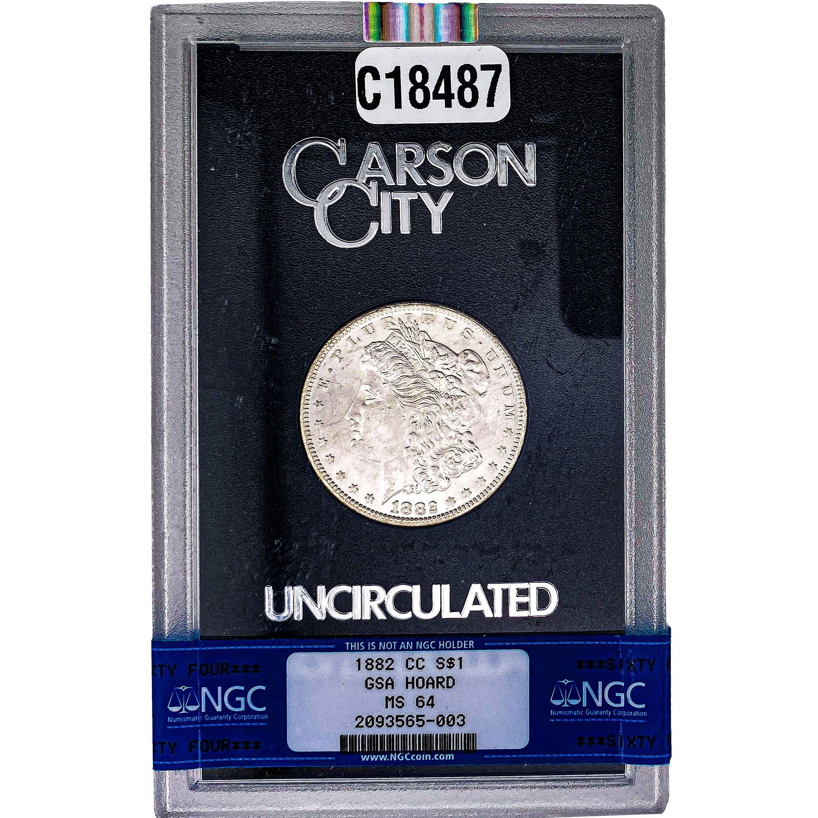 1882-CC Morgan Silver Dollar NGC MS64: 1882-CC Morgan Silver Dollar NGC MS64