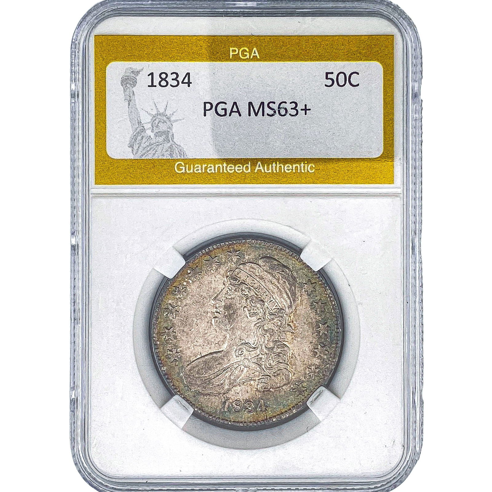 1834 Capped Bust Half Dollar PGA MS63+ (1 of 2)