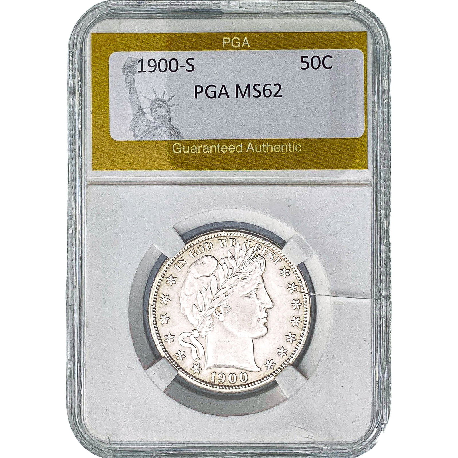 1900-S Barber Half Dollar PGA MS62 (1 of 2)