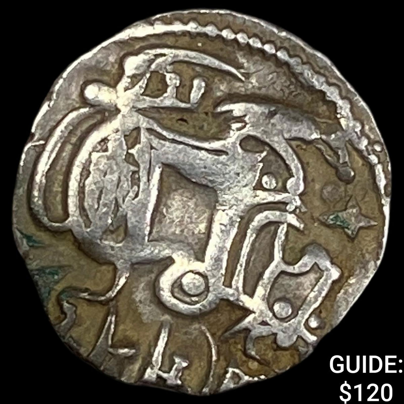 India Rajput 700-1000 Silver Jital NEARLY UNCIRCULATED (1 of 2)