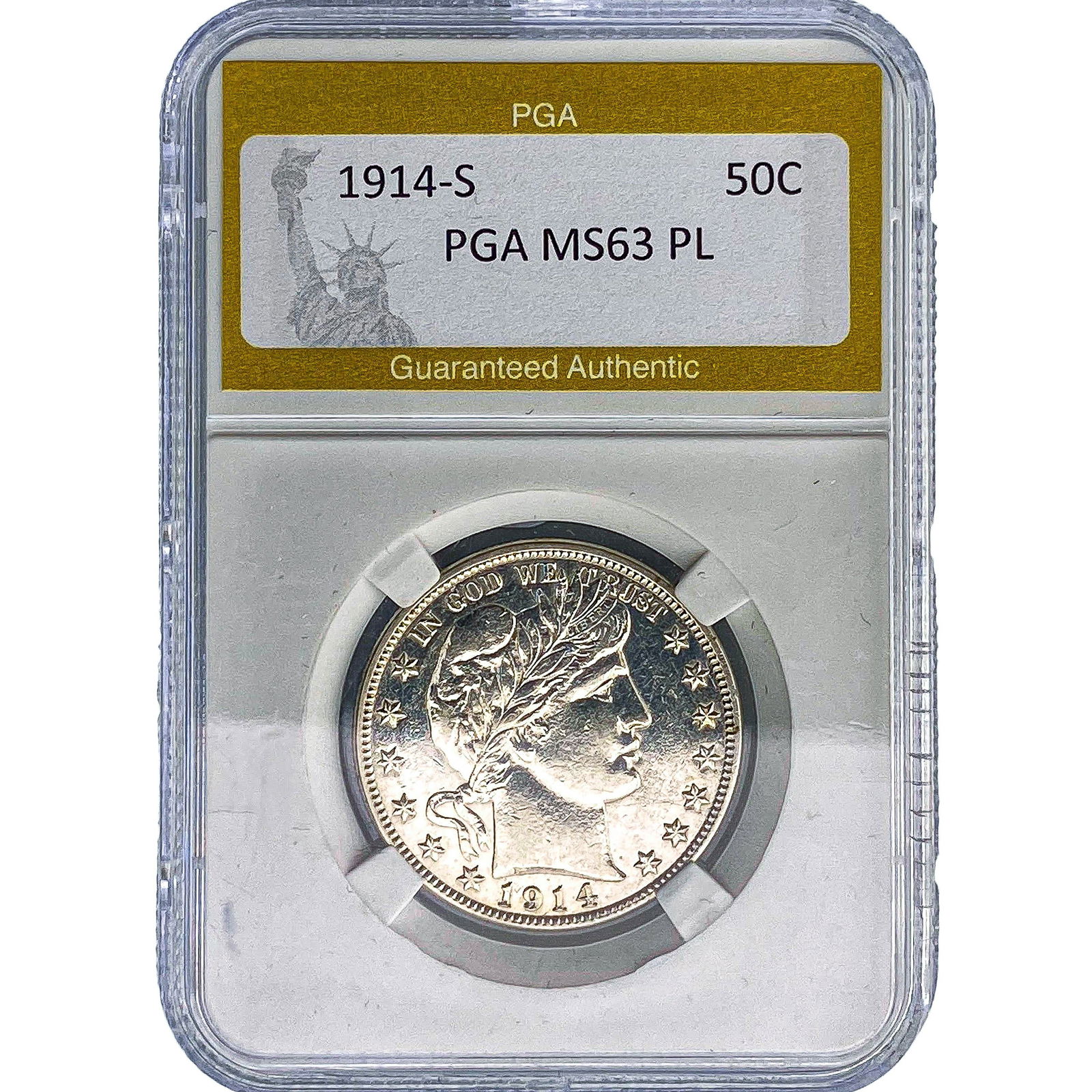 1914-S Barber Half Dollar PGA MS63 PL (1 of 2)