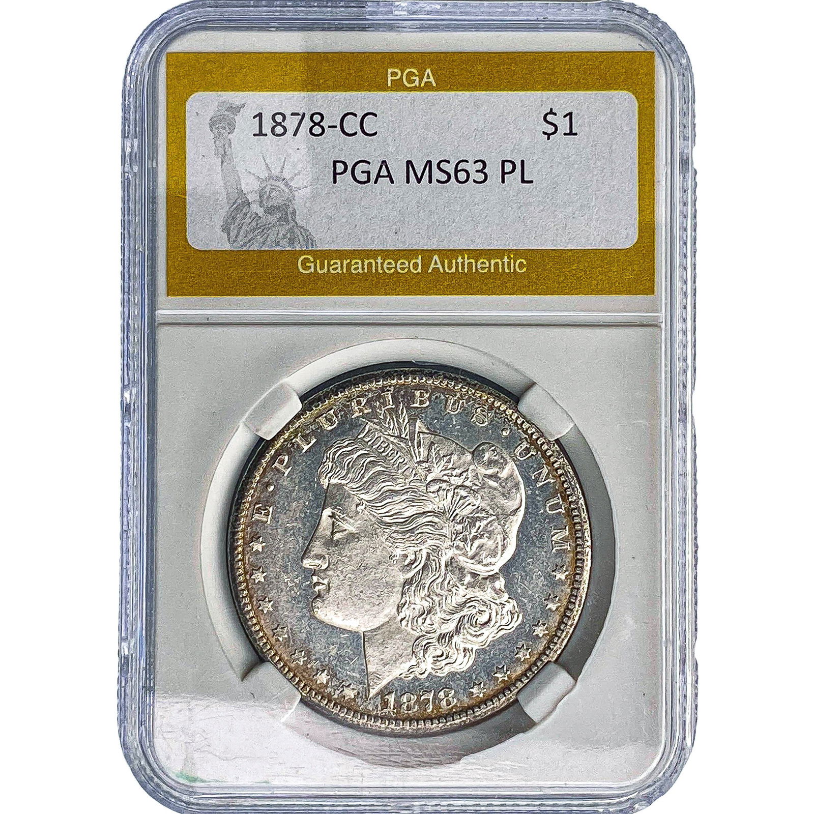 1878-CC Morgan Silver Dollar PGA MS63 PL (1 of 2)