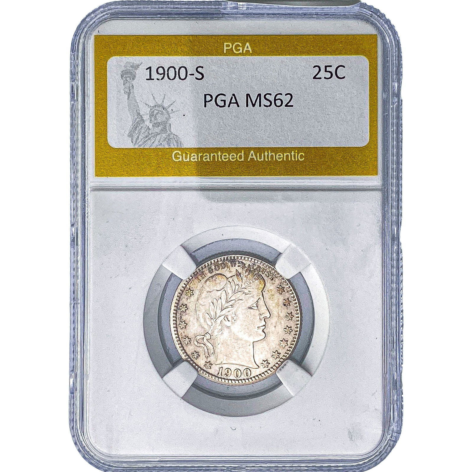 1900-S Barber Quarter PGA MS62 (1 of 2)