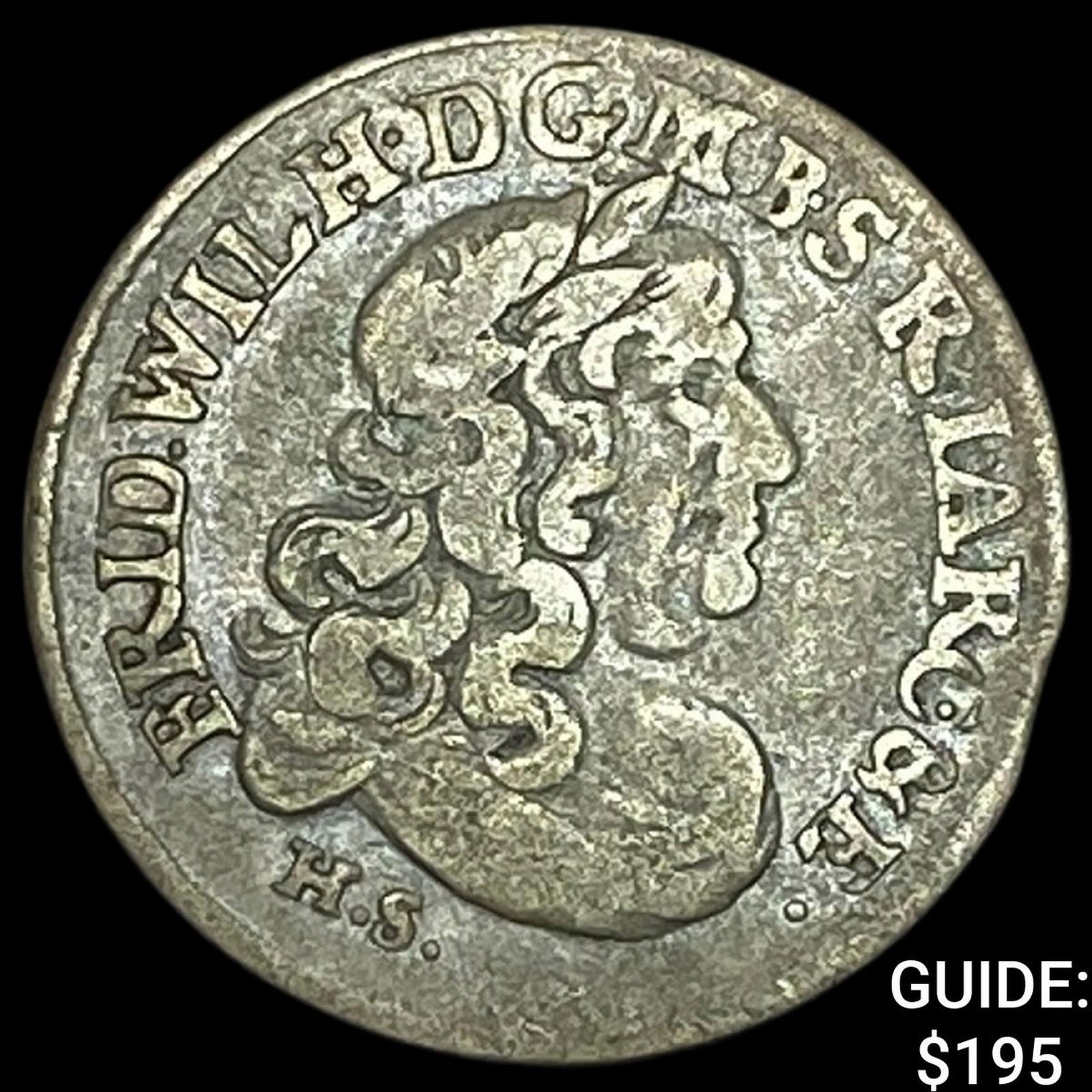 1682 Germany Brandenburg Friedrich Wilhem Silver 6 Groschen NEARLY UNCIRCULATED (1 of 2)
