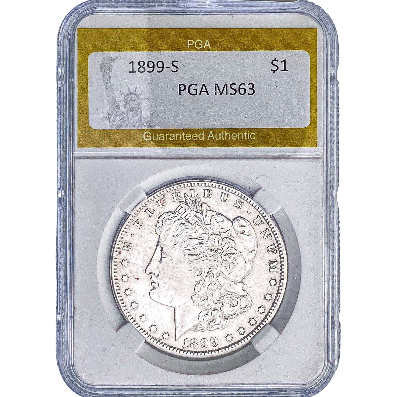 1899-S Morgan Silver Dollar PGA MS63: 1899-S Morgan Silver Dollar PGA MS63