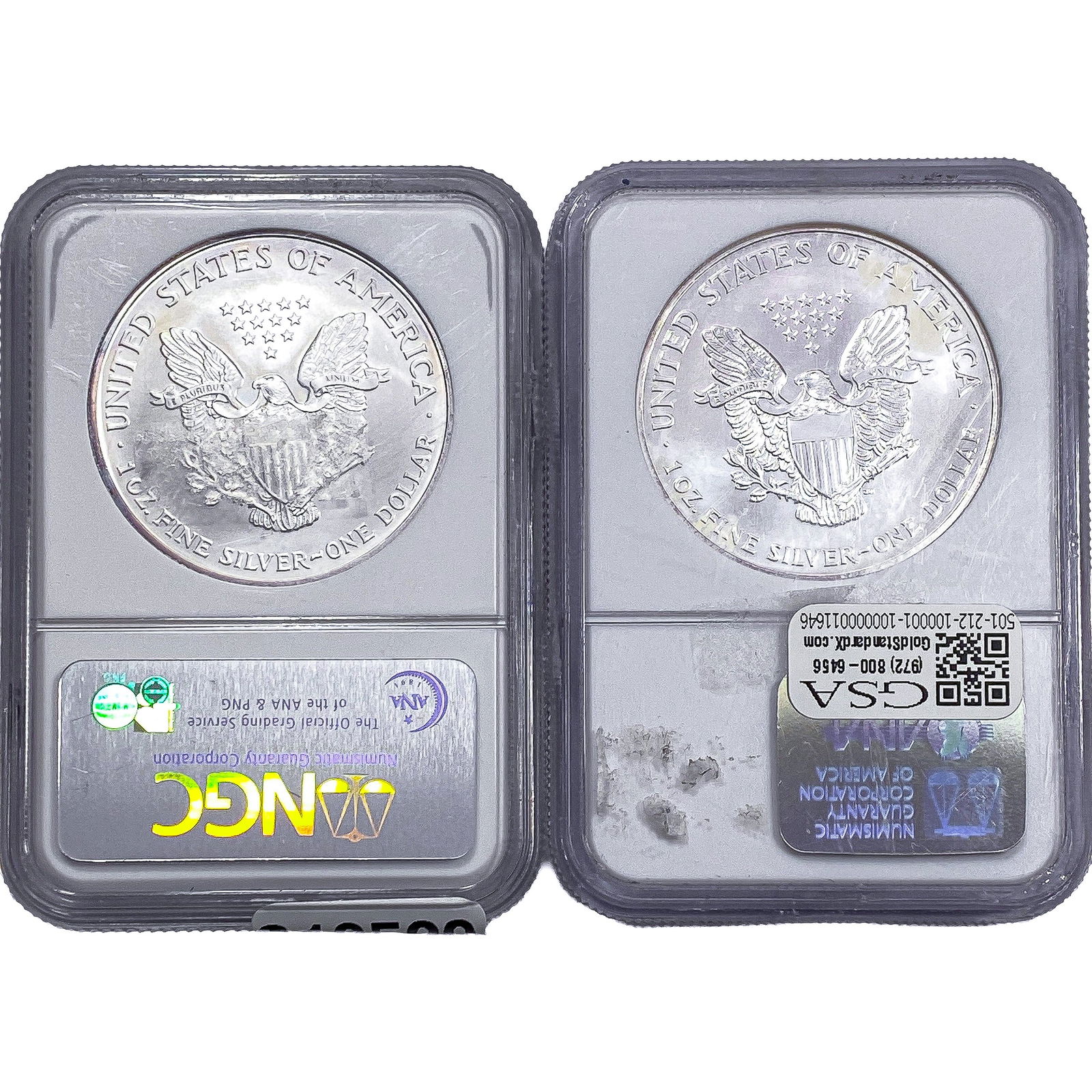 [2 Coins] 2002-2006 Silver Eagle NGC MS69 - 2