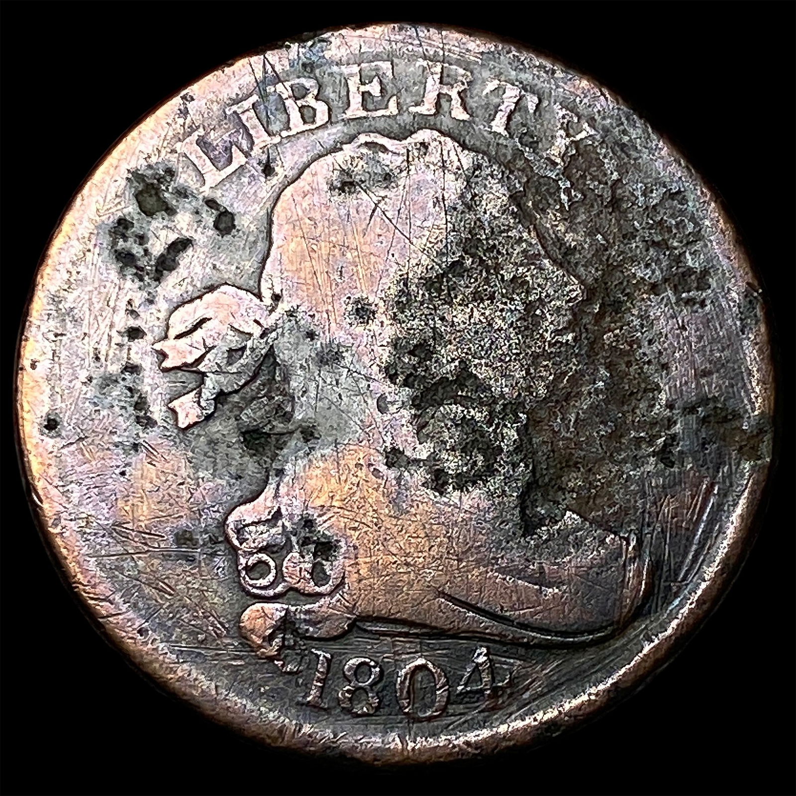 1804 Draped Bust Half Cent NICELY CIRCULATED (1 of 2)