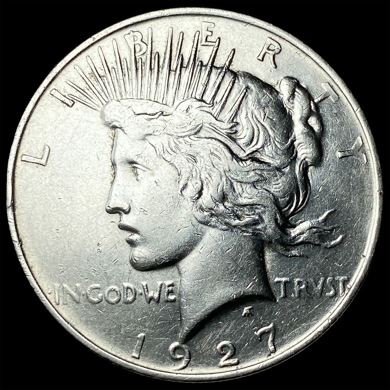 1927-S Silver Peace Dollar CLOSELY UNCIRCULATED (1 of 2)