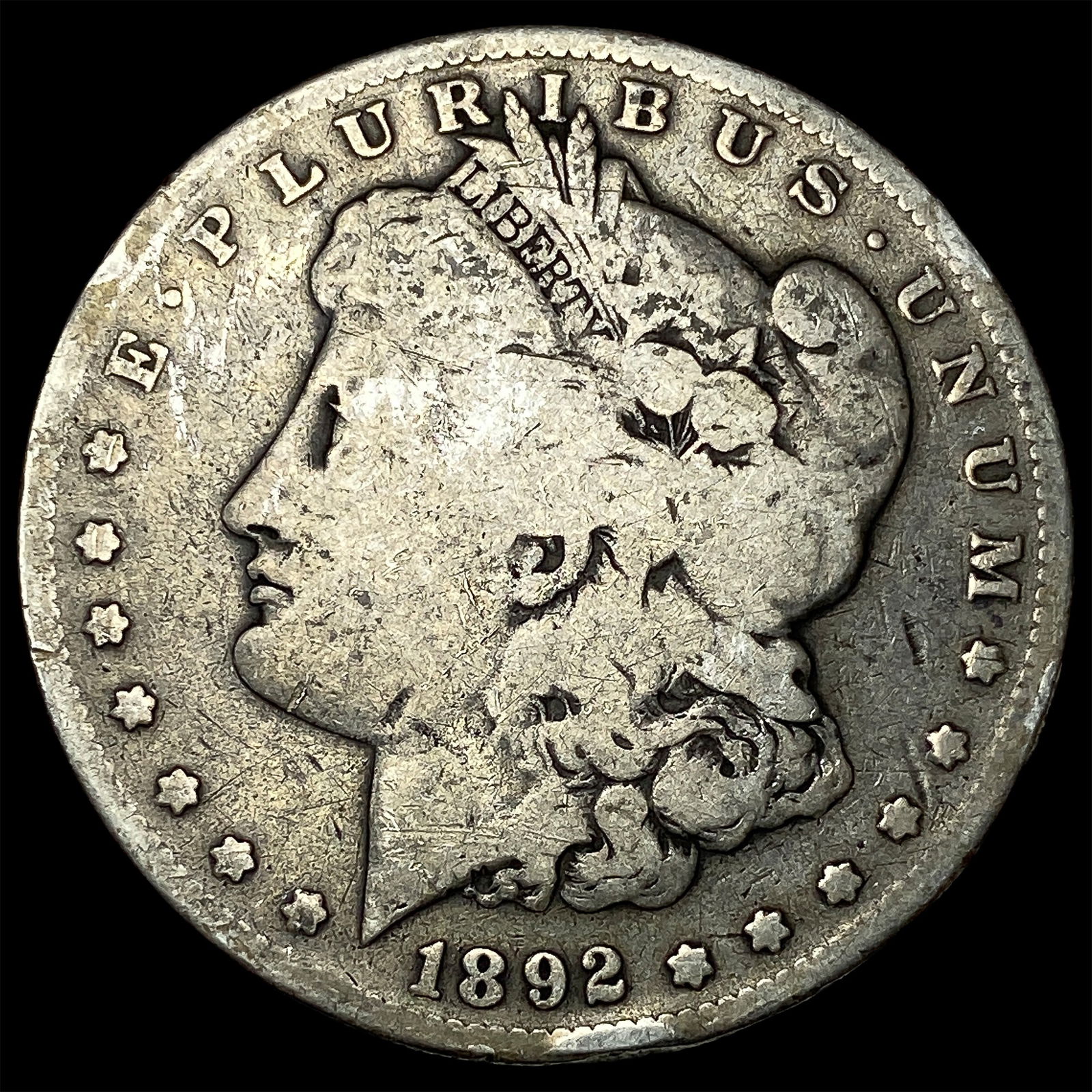 1892-S Silver Morgan Dollar NICELY CIRCULATED: 1892-S Silver Morgan Dollar NICELY CIRCULATED