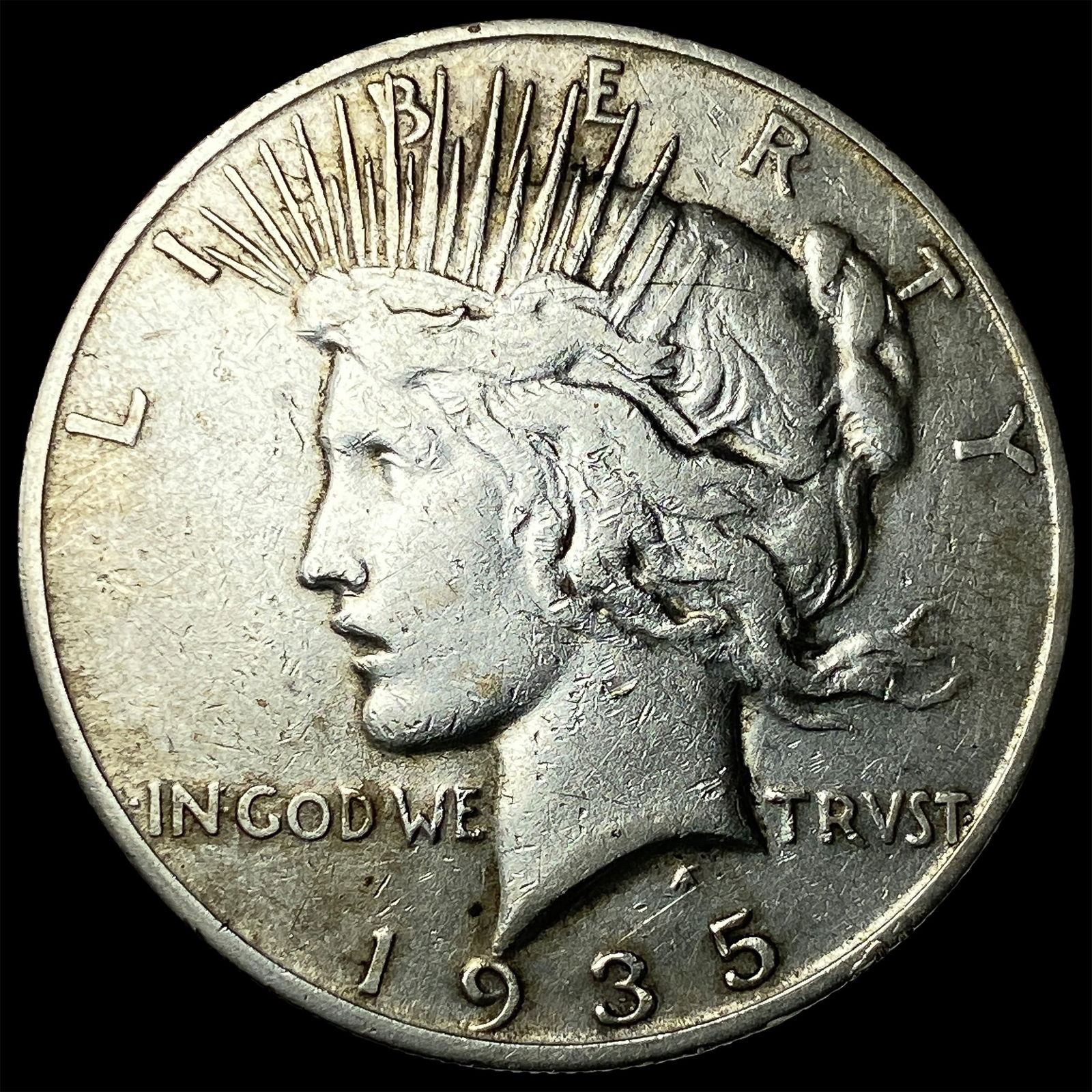 1935-S Silver Peace Dollar LIGHTLY CIRCULATED: 1935-S Silver Peace Dollar LIGHTLY CIRCULATED